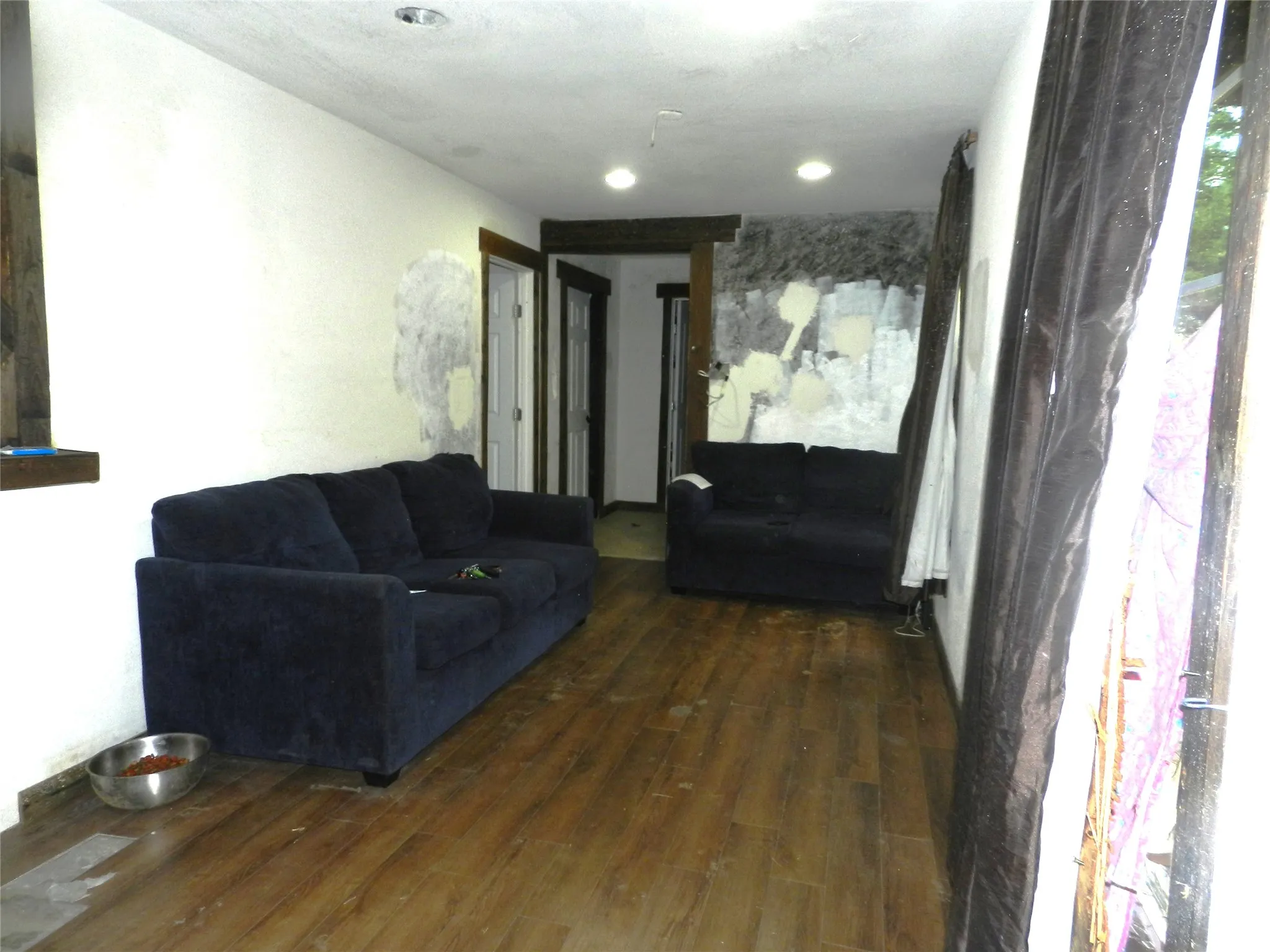Wood-finish flooring throughout