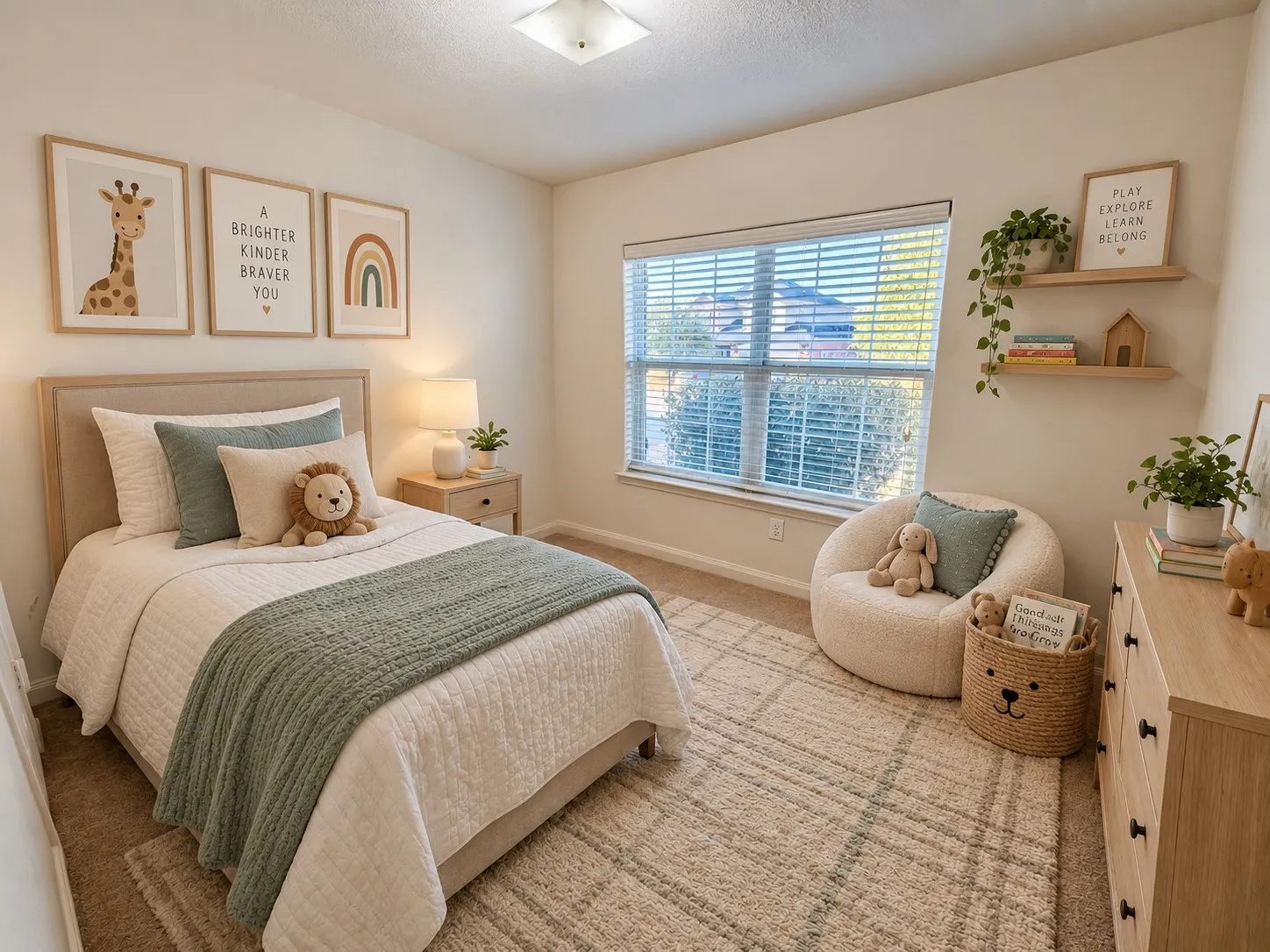 Virtually staged Bedroom 2