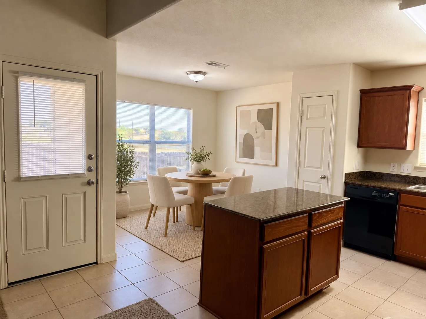 Virtually staged Dining Room