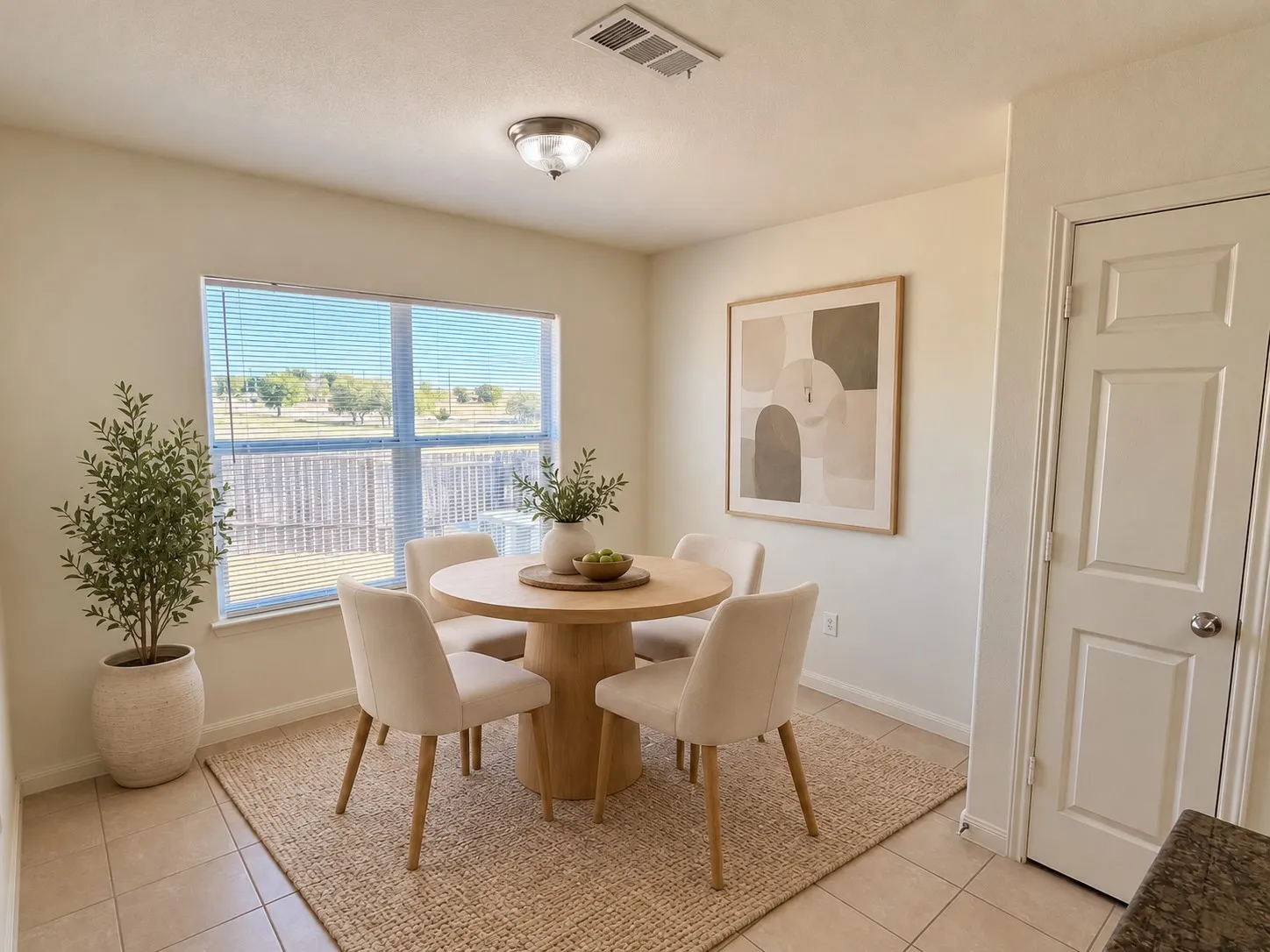 Virtually staged Dining Room