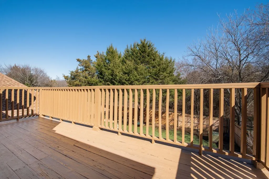 View of wooden deck
