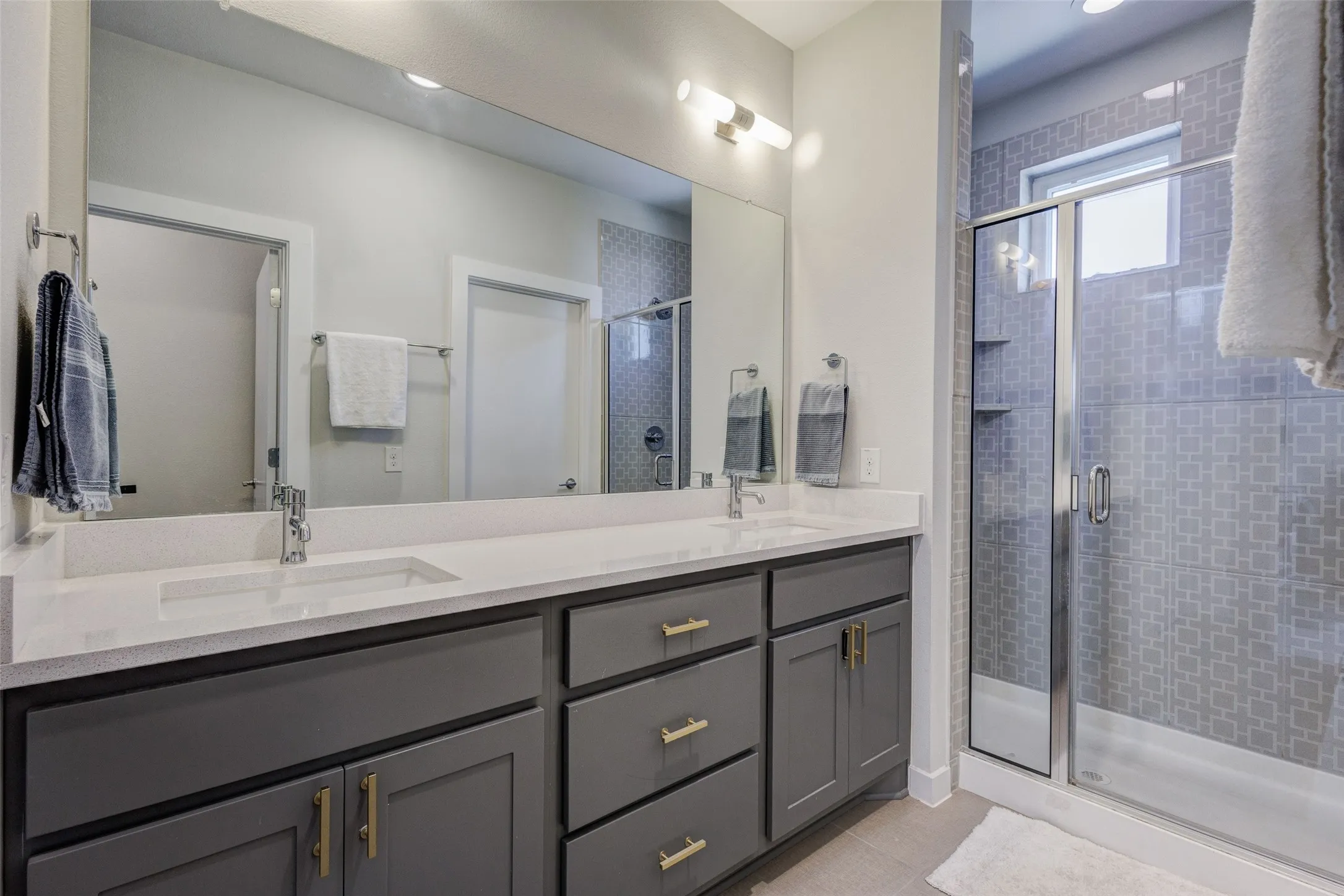 Primary bath with walk-in shower