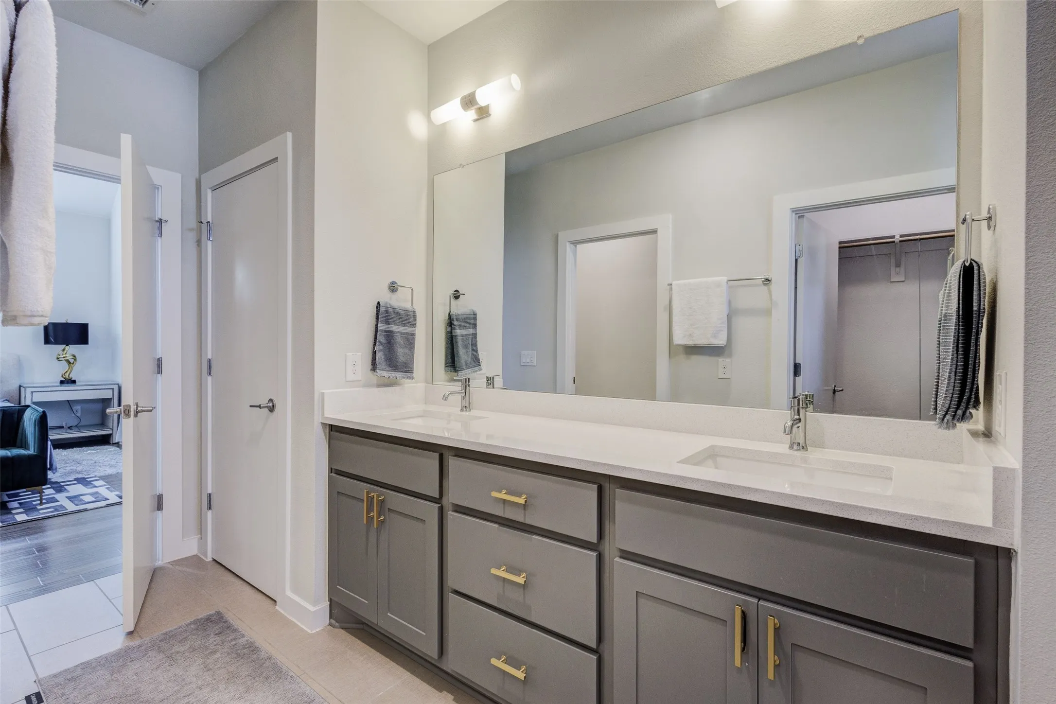 Primary bath with double sinks