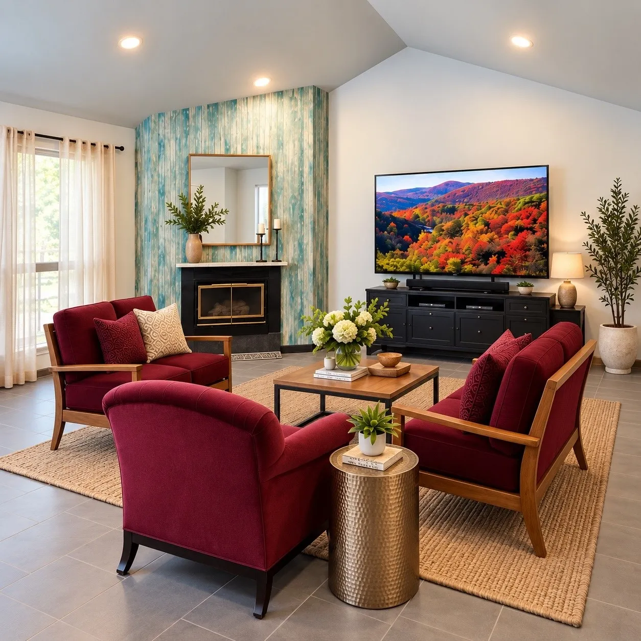 AI Staged, Living Room