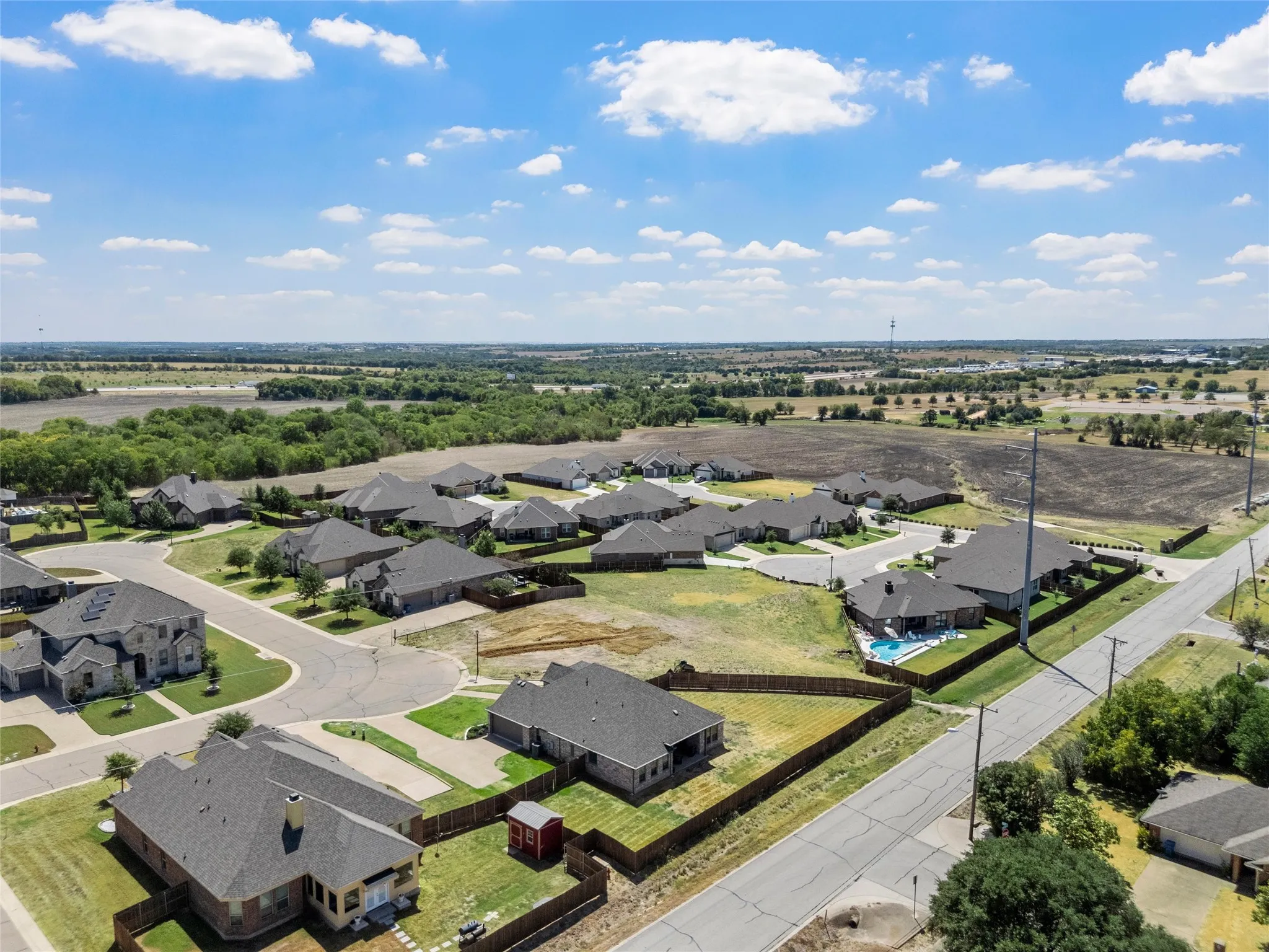 Residential community featuring cul-de-sac streets and individual properties