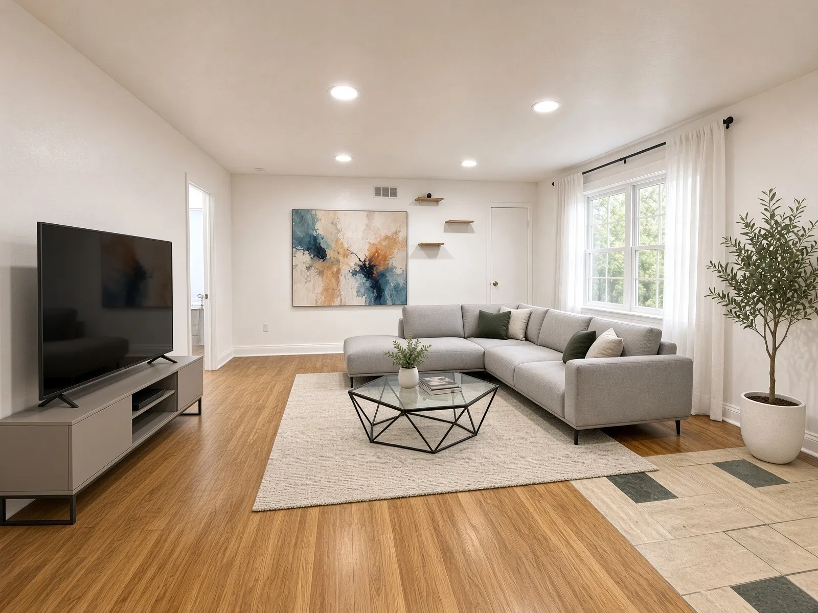 staged living room