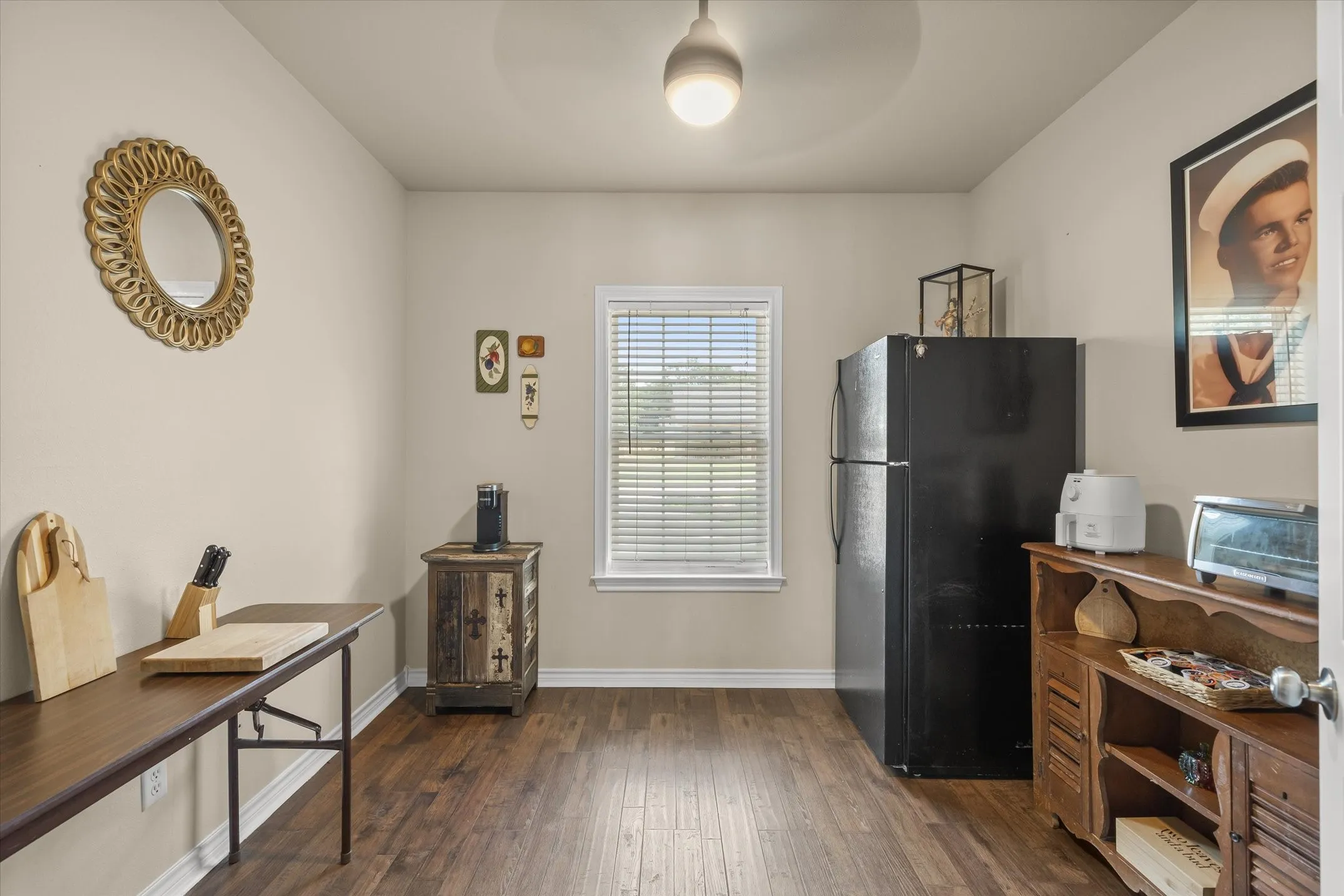 One of the two bonus rooms off of the secondary living area