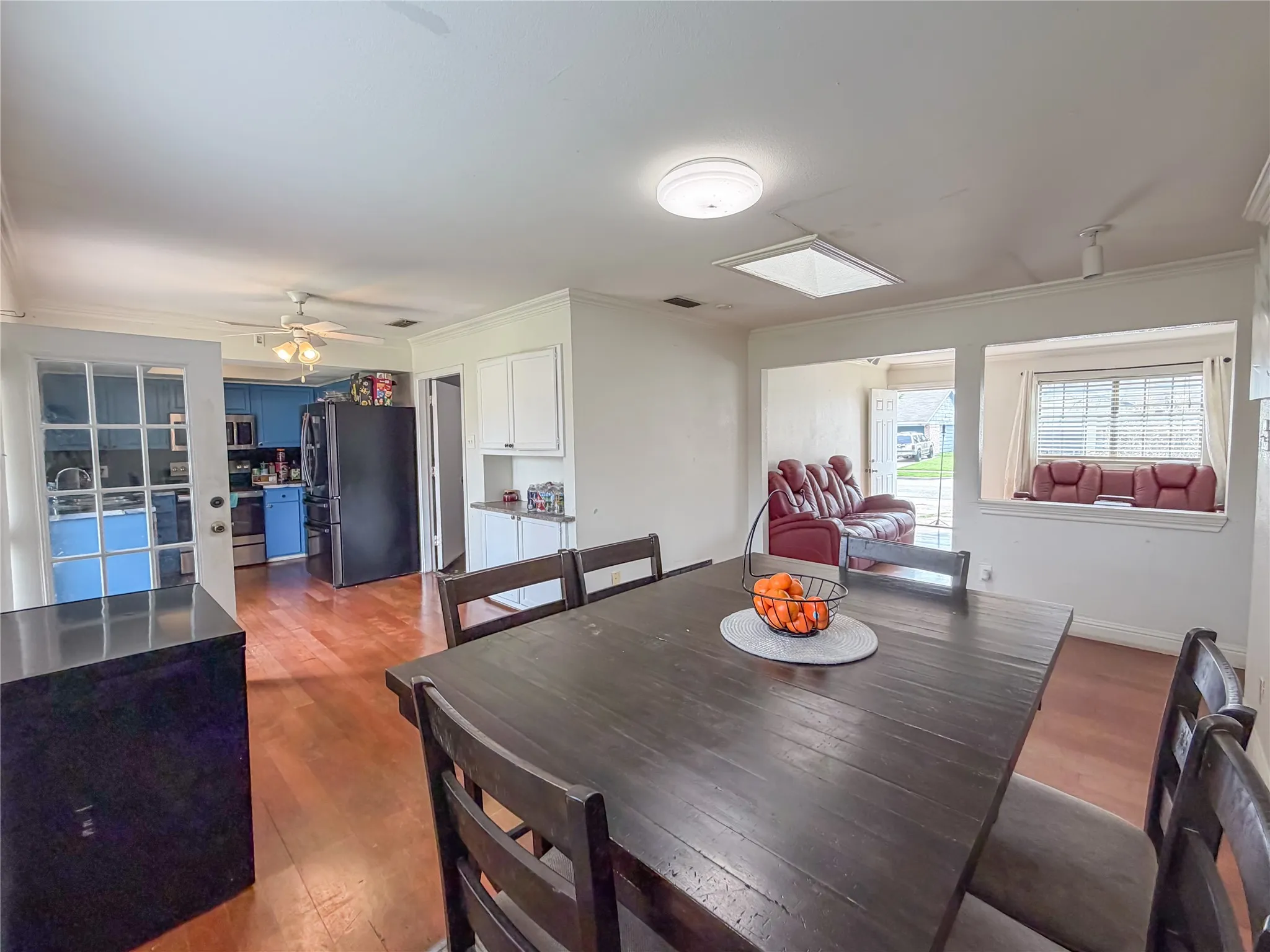 Wood-finish flooring throughout