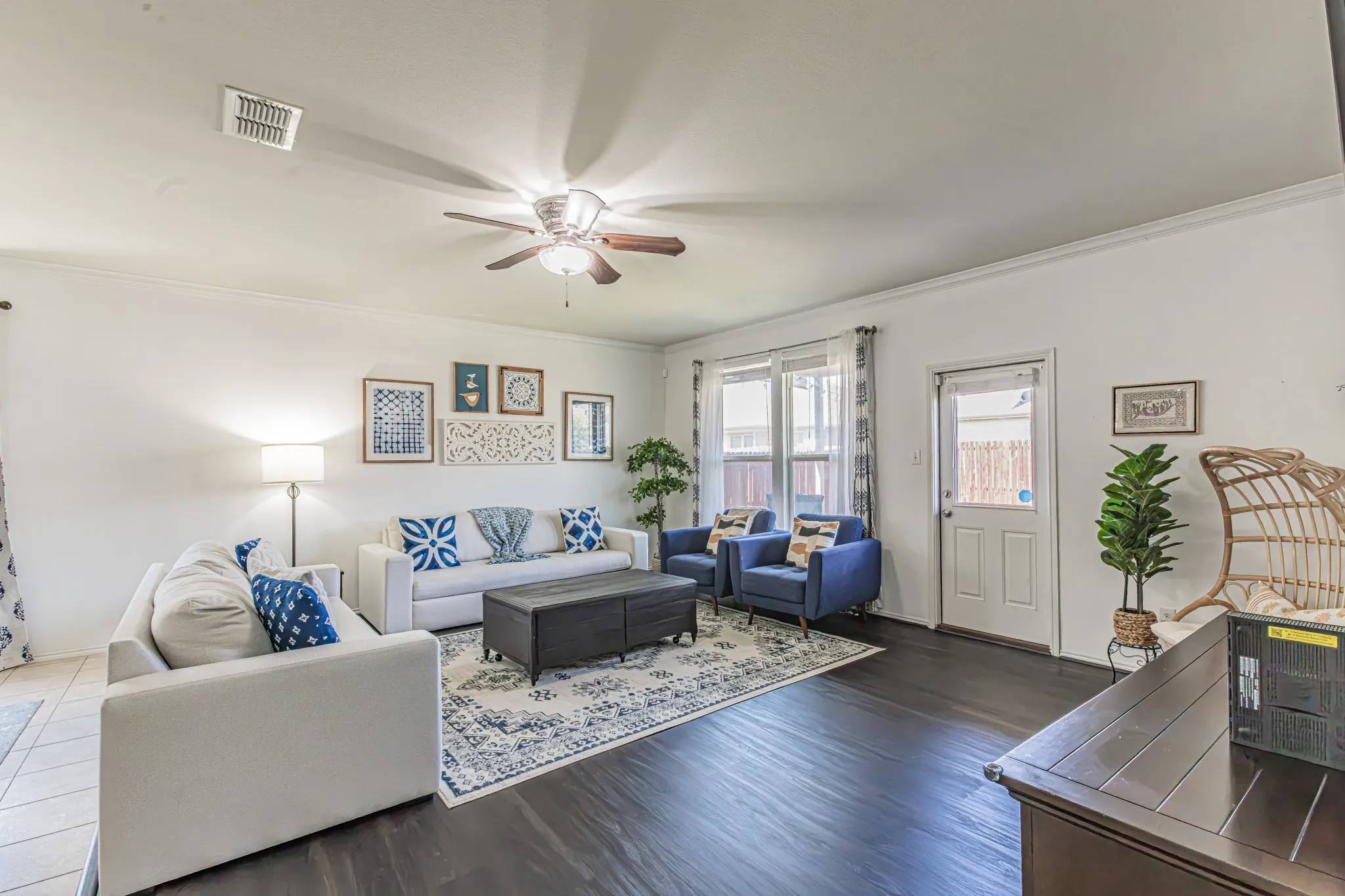Living space with lots of room for seating and entertaining.