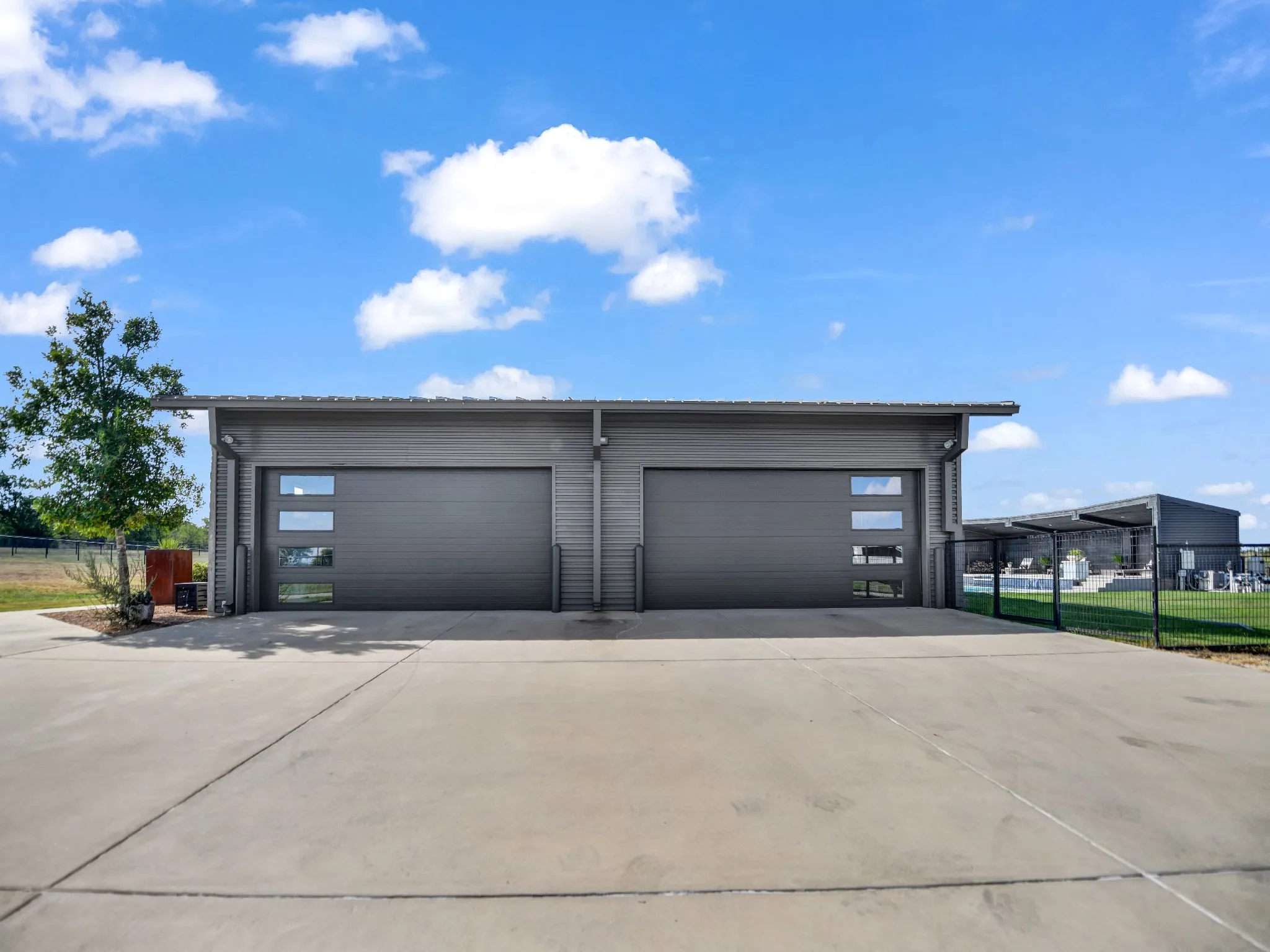 Oversized 4 car garage