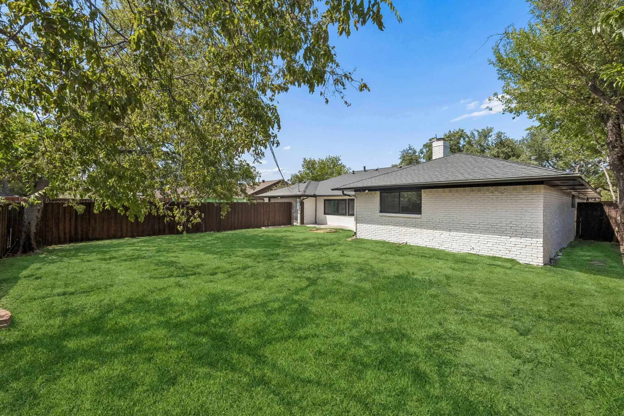 Large backyard