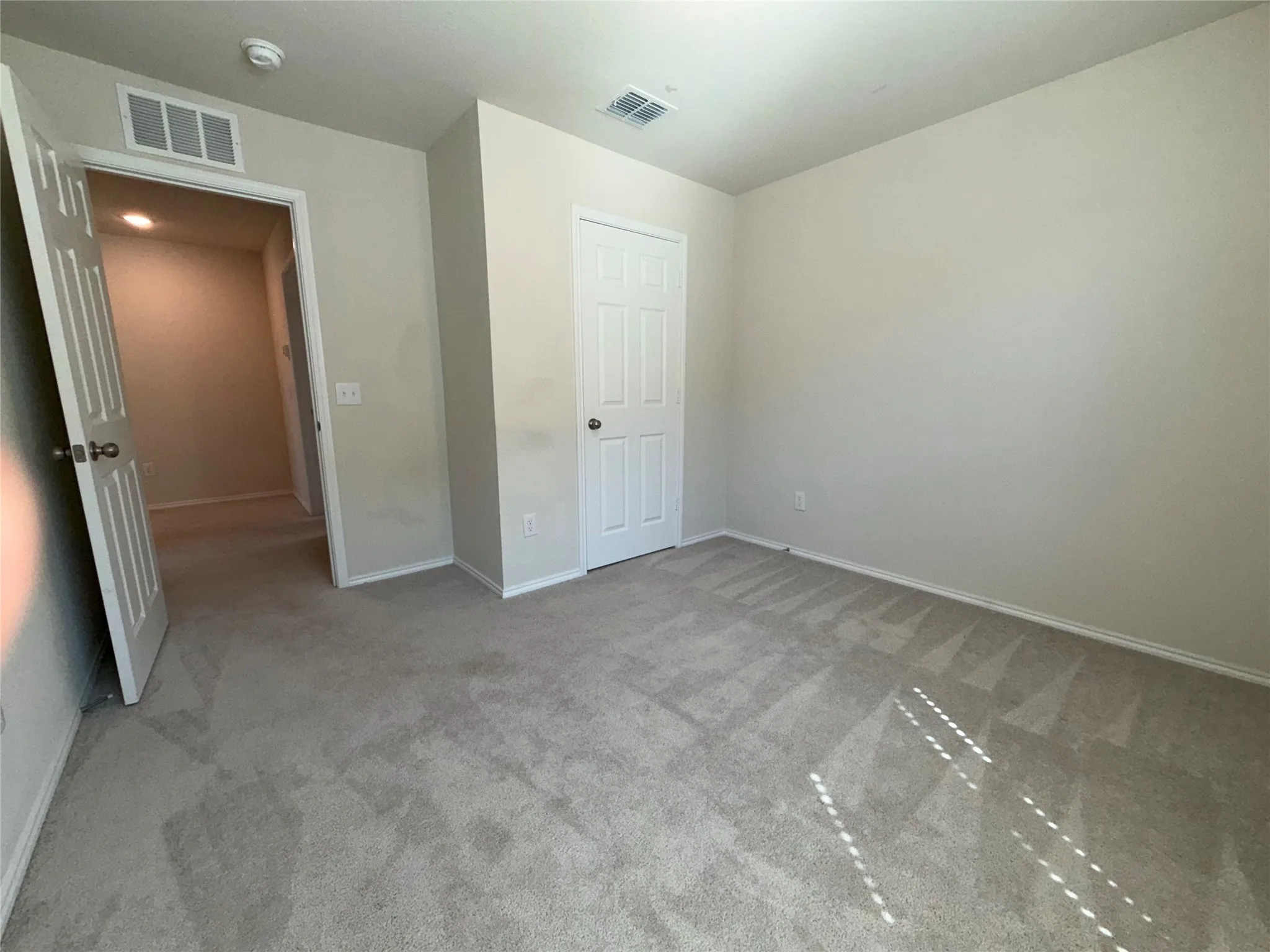 Spacious bedroom with closet