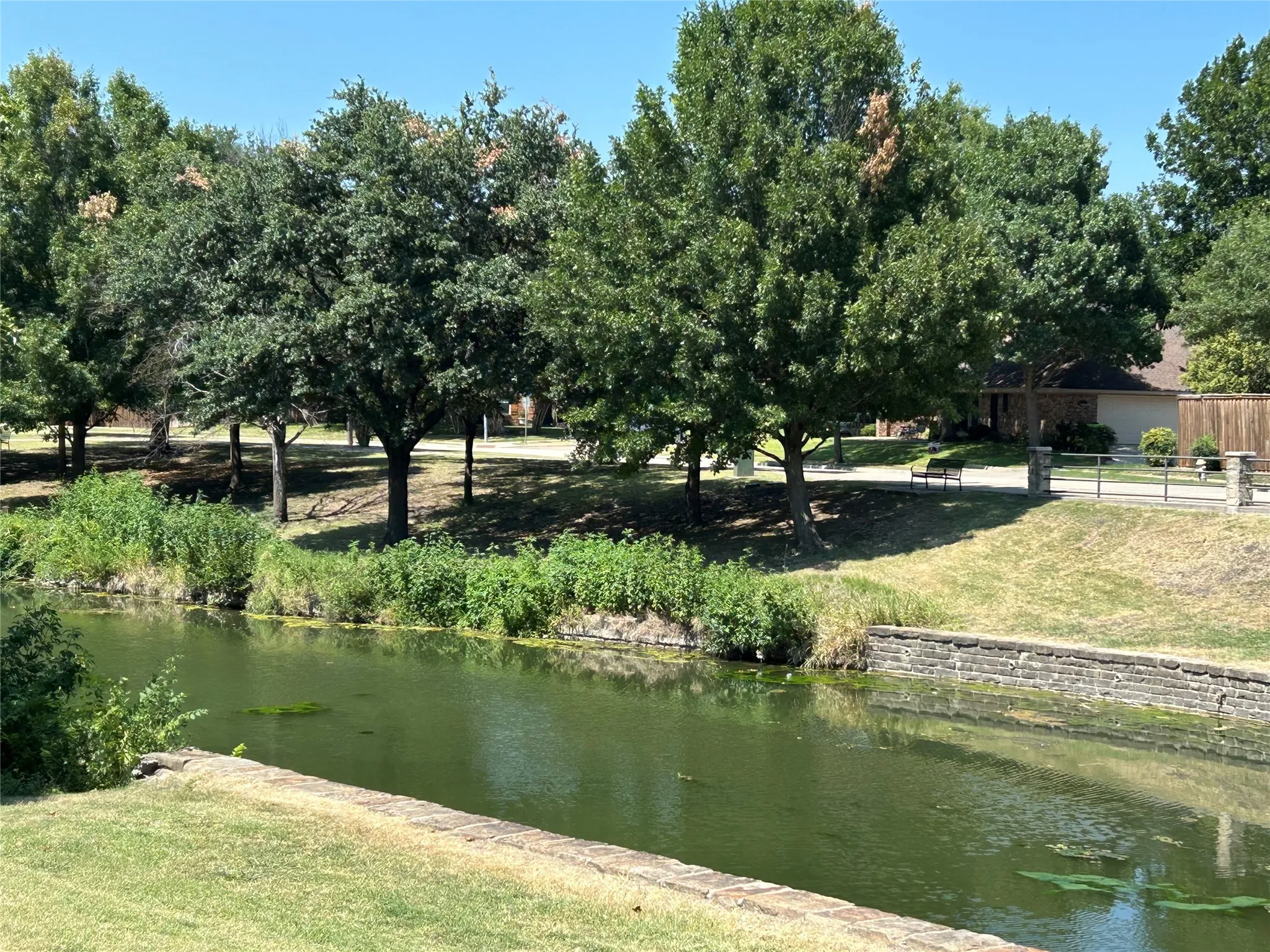 Chisolm Trail Park has many miles of jogging trails and a creek.