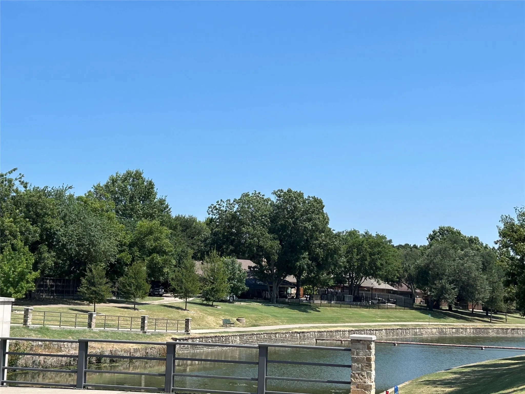 The Chisolm Trail Park is within a short walk of the home.  The park has a creek, pond, jogging trails and playgrounds.