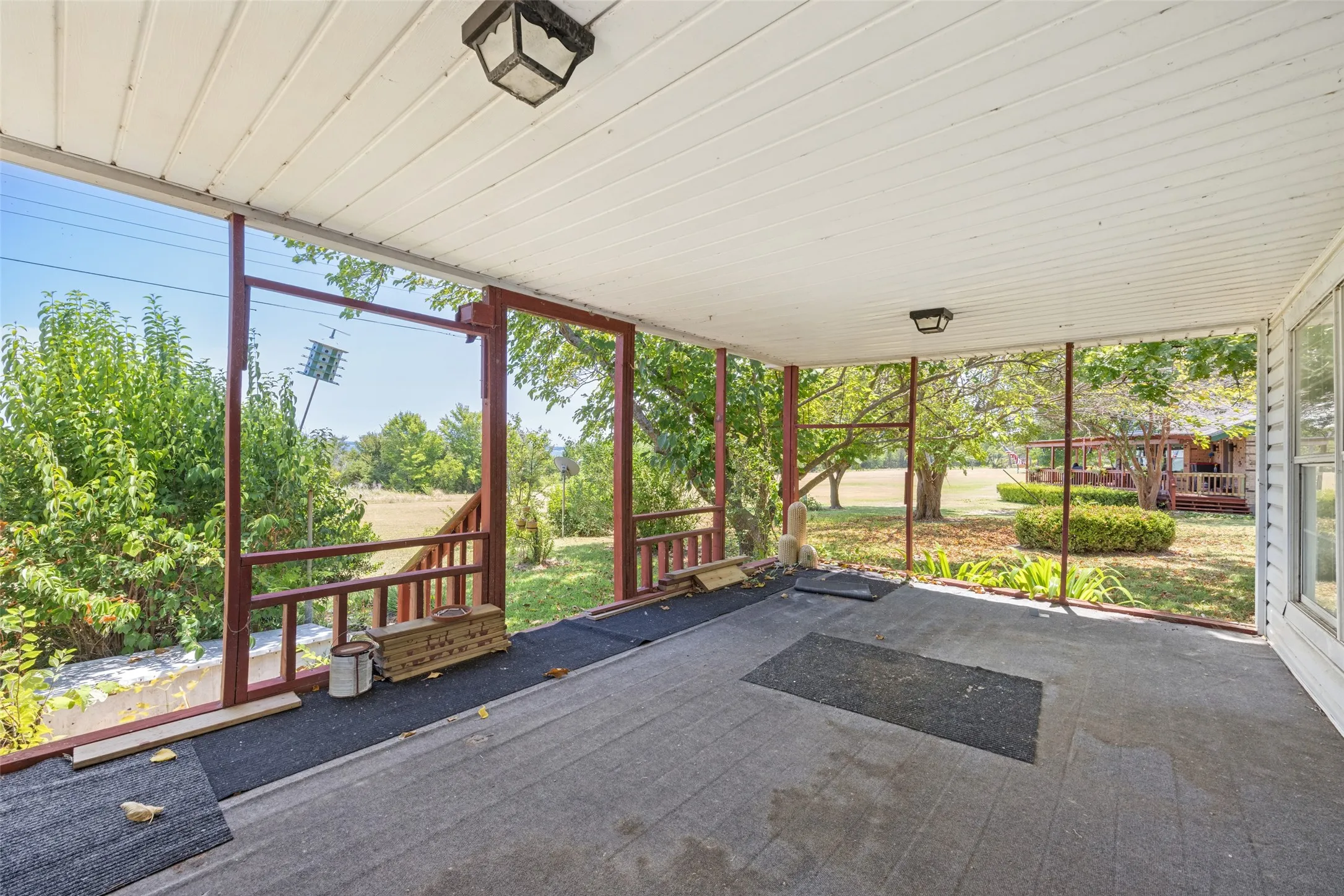 Covered back porch.