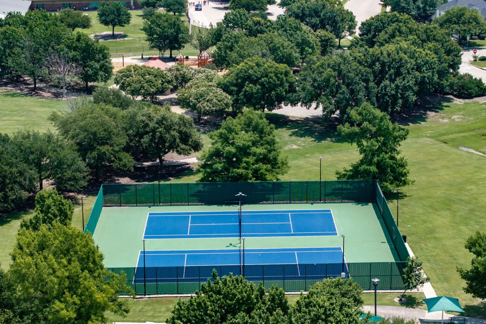 Community tennis and basketball courts keep an active lifestyle close to home, all included with the HOA.