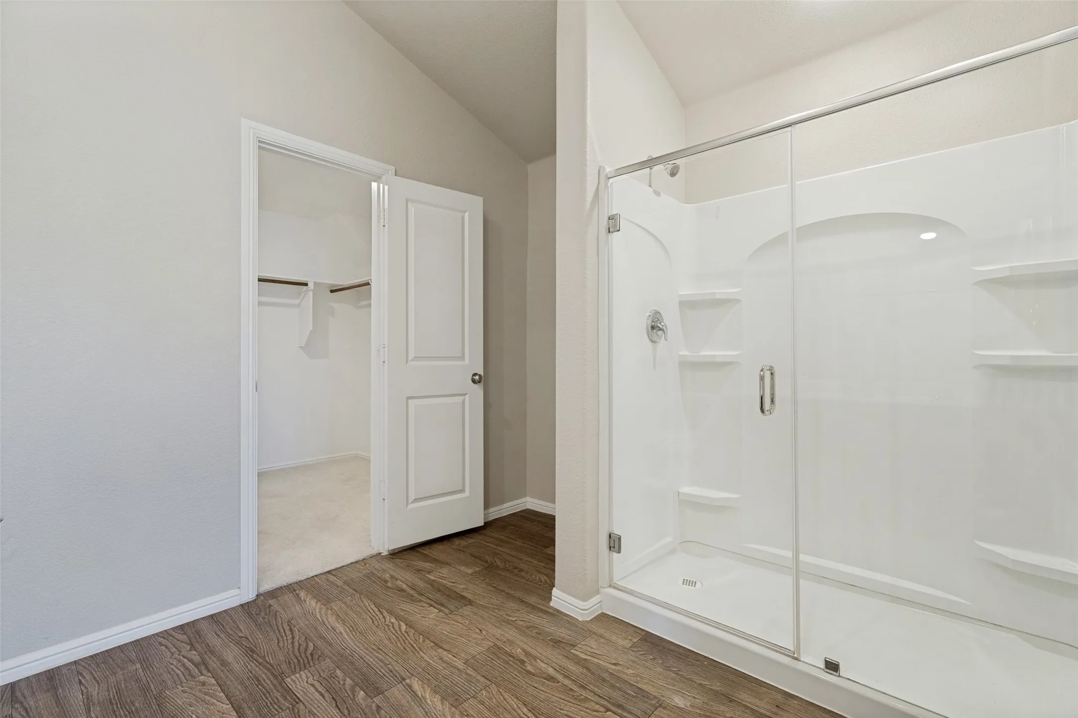 Master bathroom with over sized standing shower