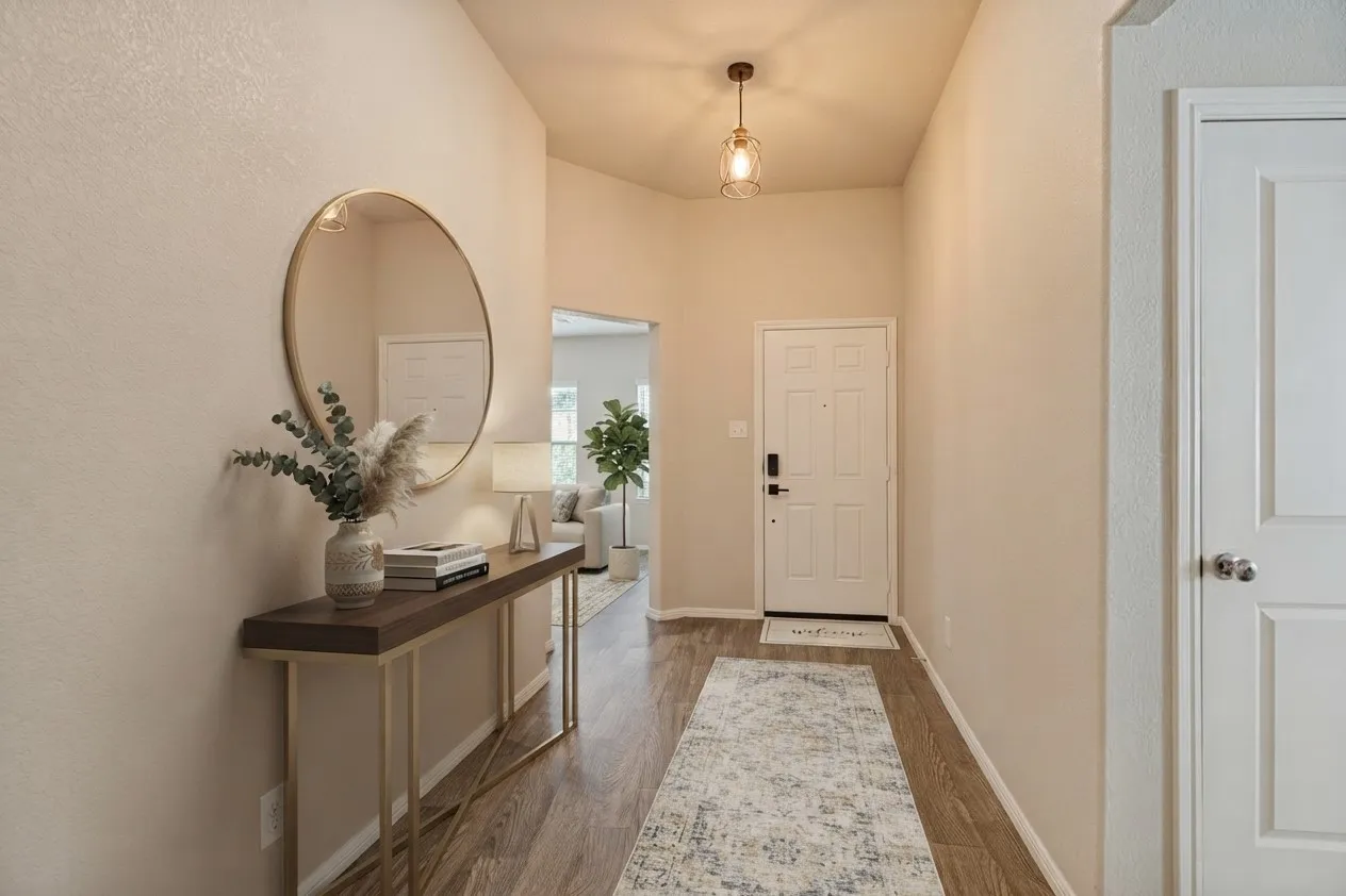 Virtually staged Foyer