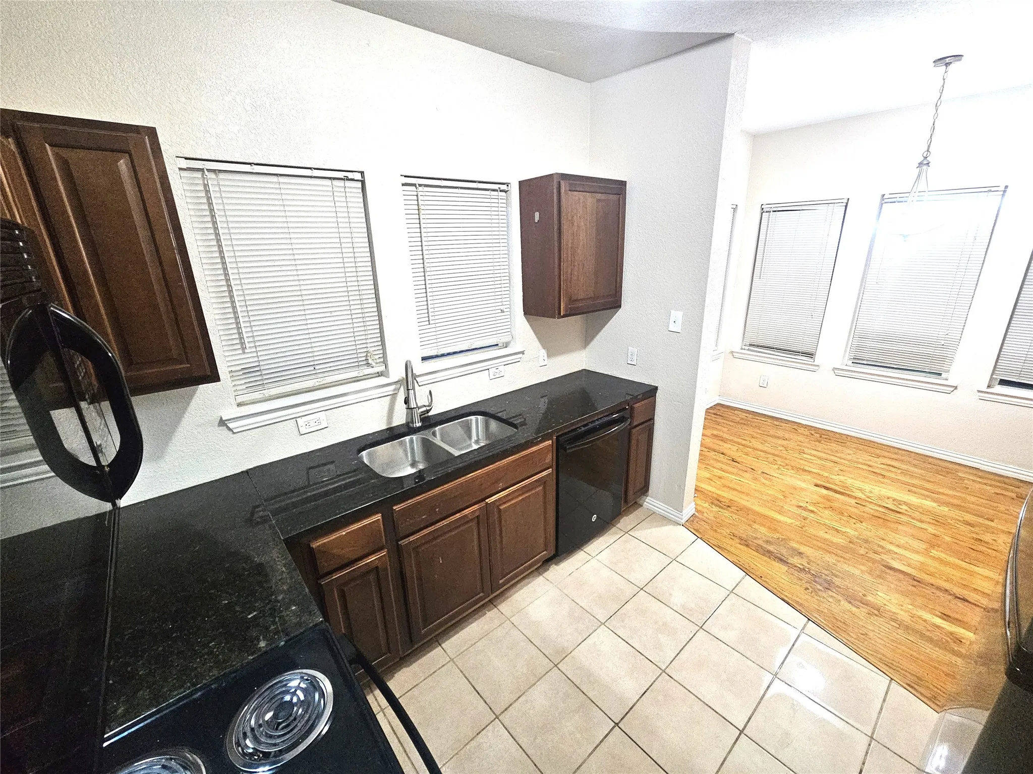 kitchen and dining area
