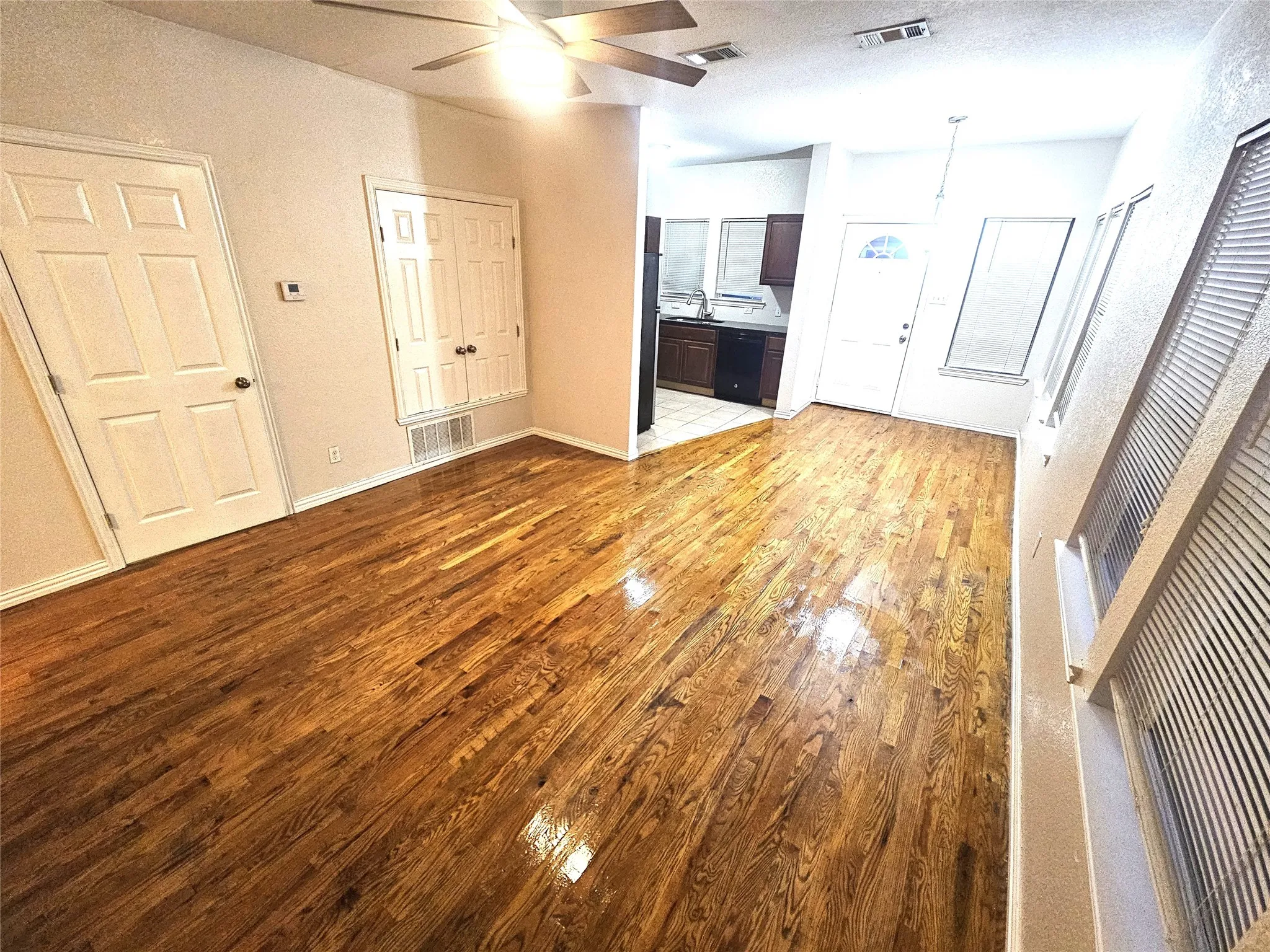 family room and dining area (showing backdoor)