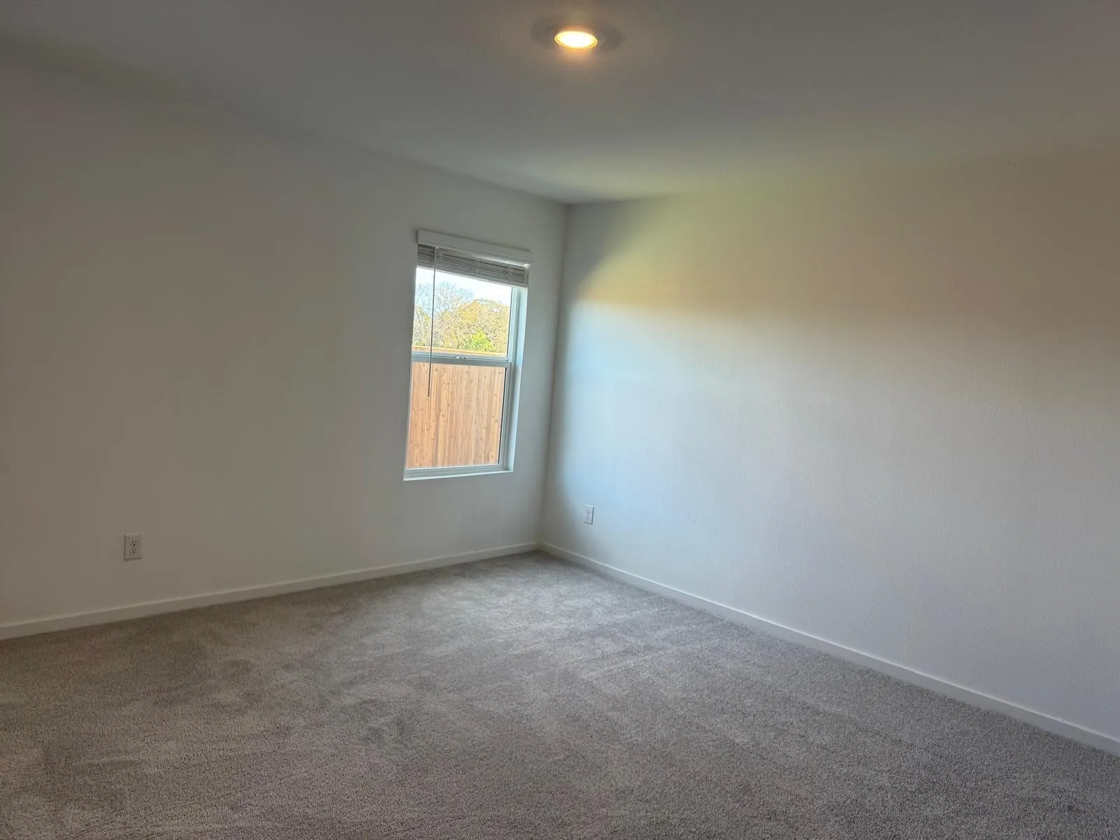 Spare room featuring carpet and baseboards