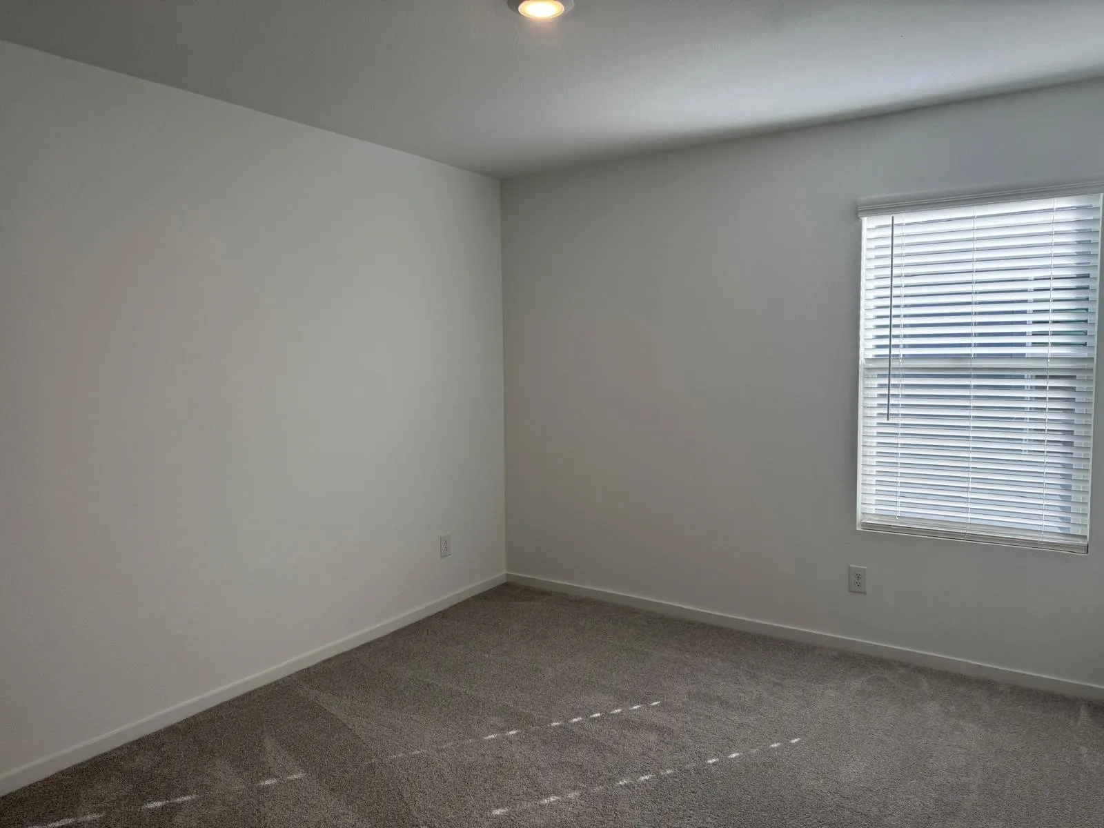 Carpeted empty room with baseboards