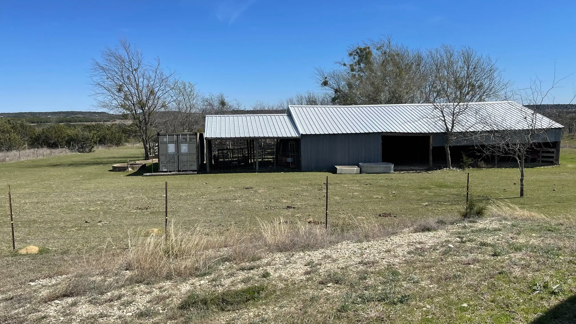 Barn and container