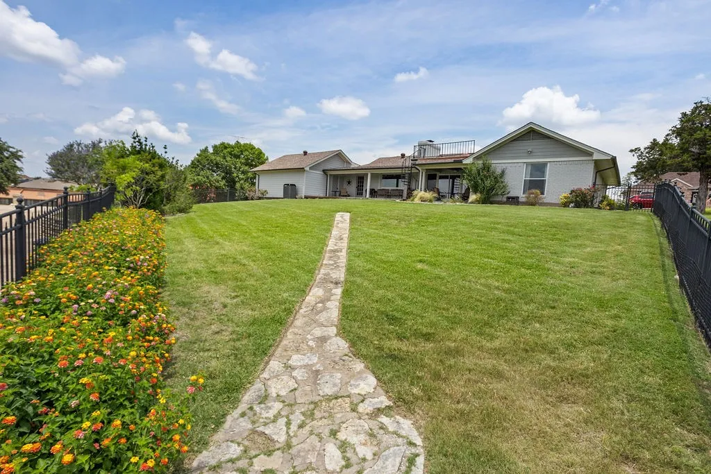 Beautifully landscaped backyard