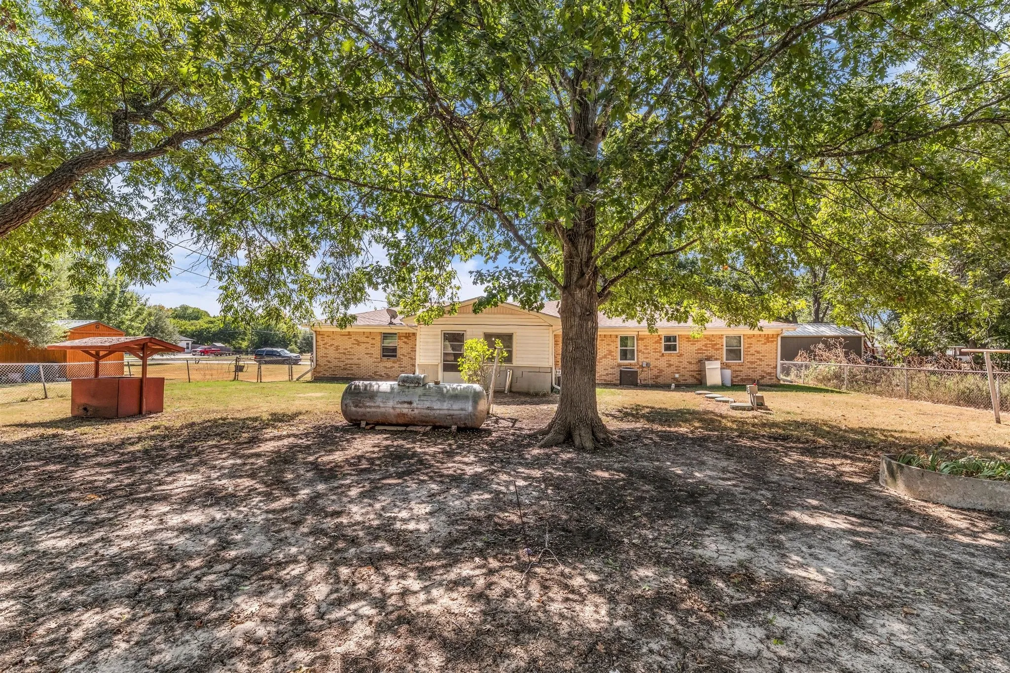 Mature trees providing natural shade
