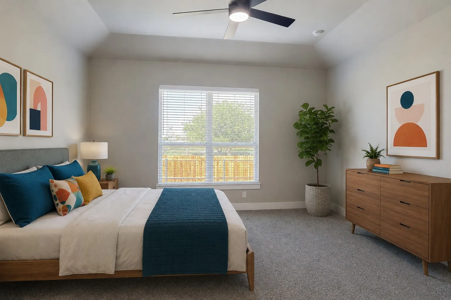 Staged bedroom