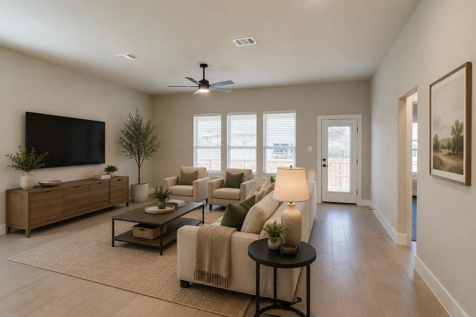 staged living room