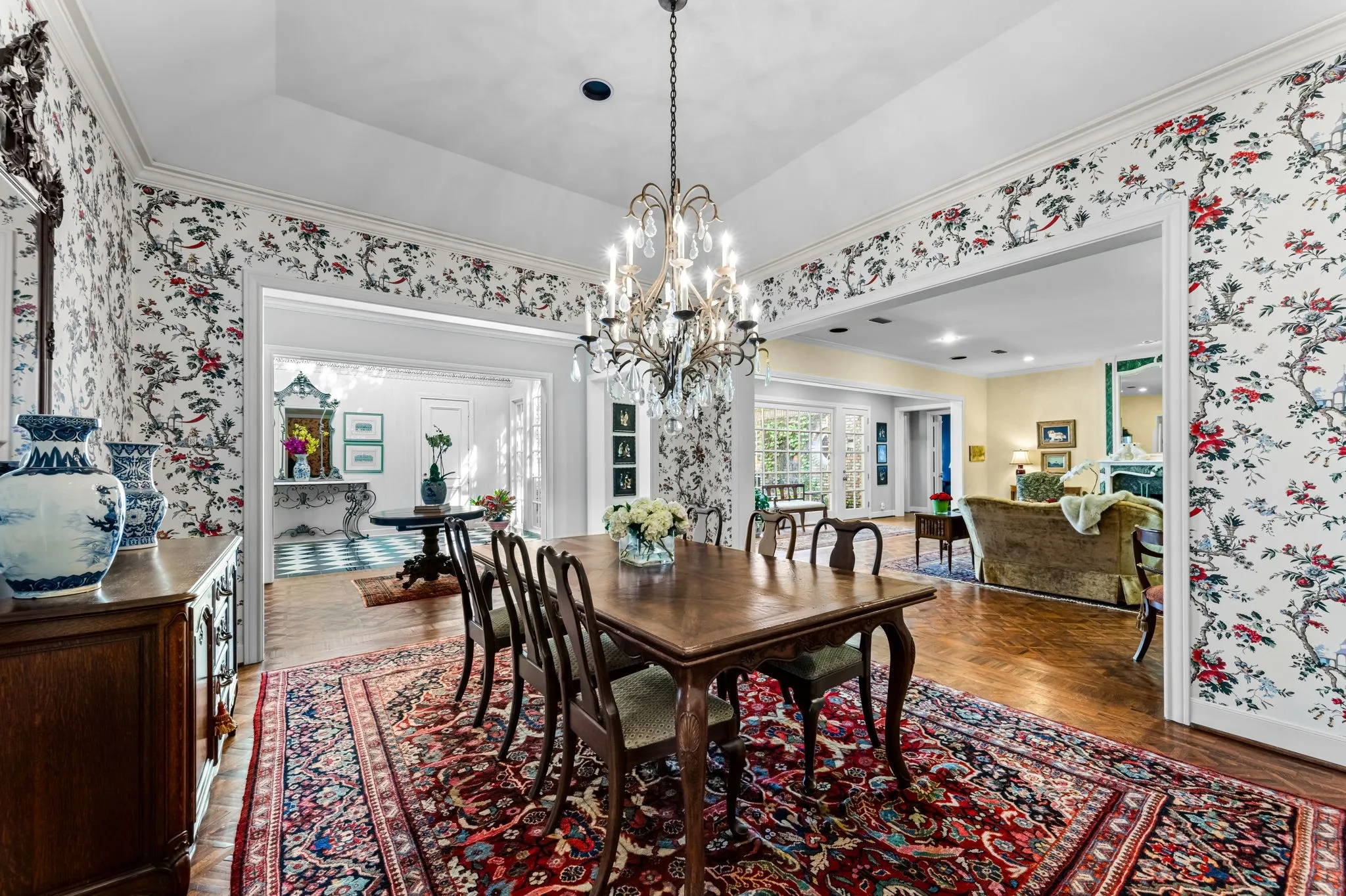 Wood-finish flooring throughout