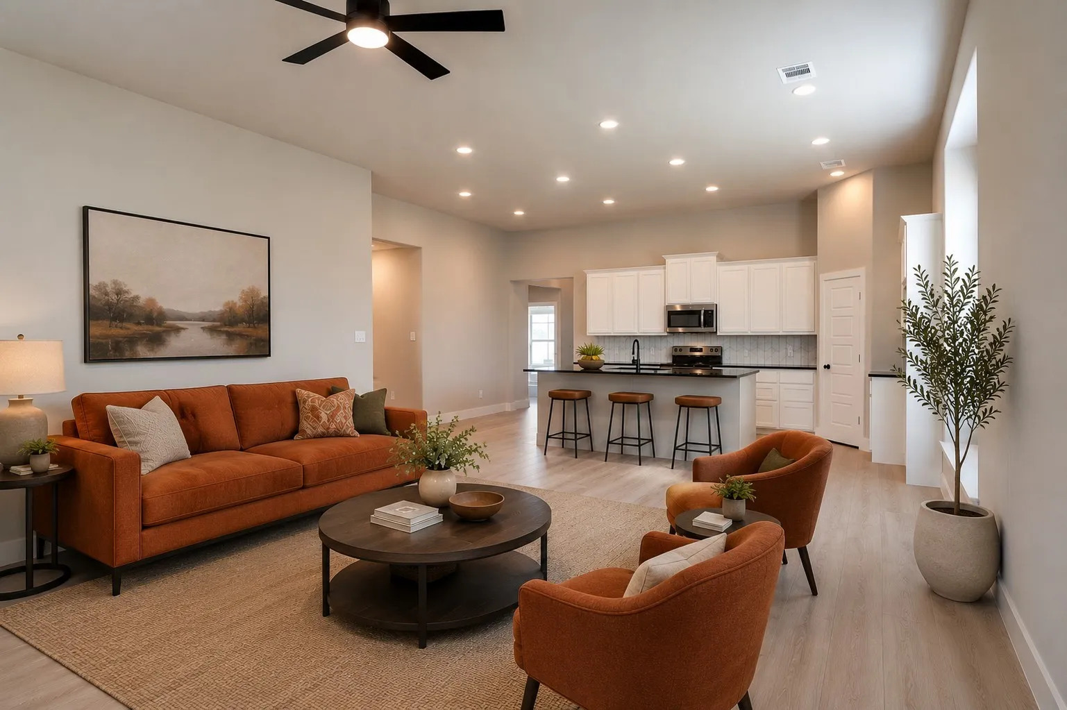 Staged living room