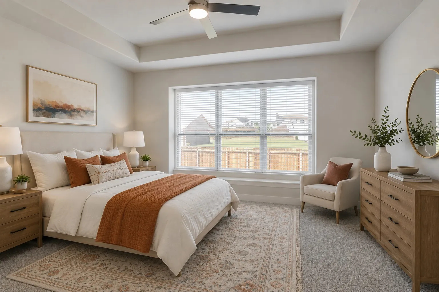 Staged bedroom