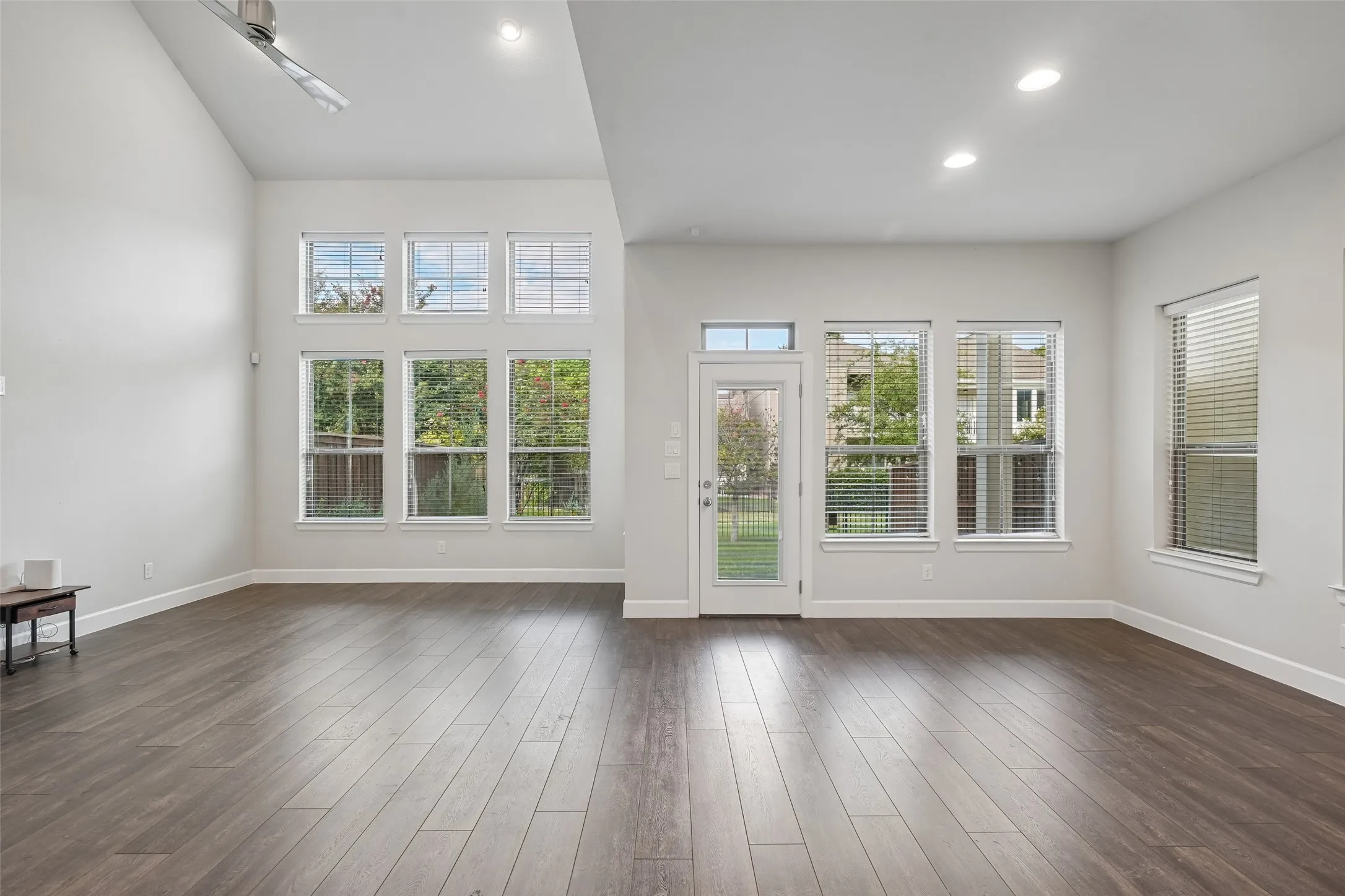open layout living and dining areas