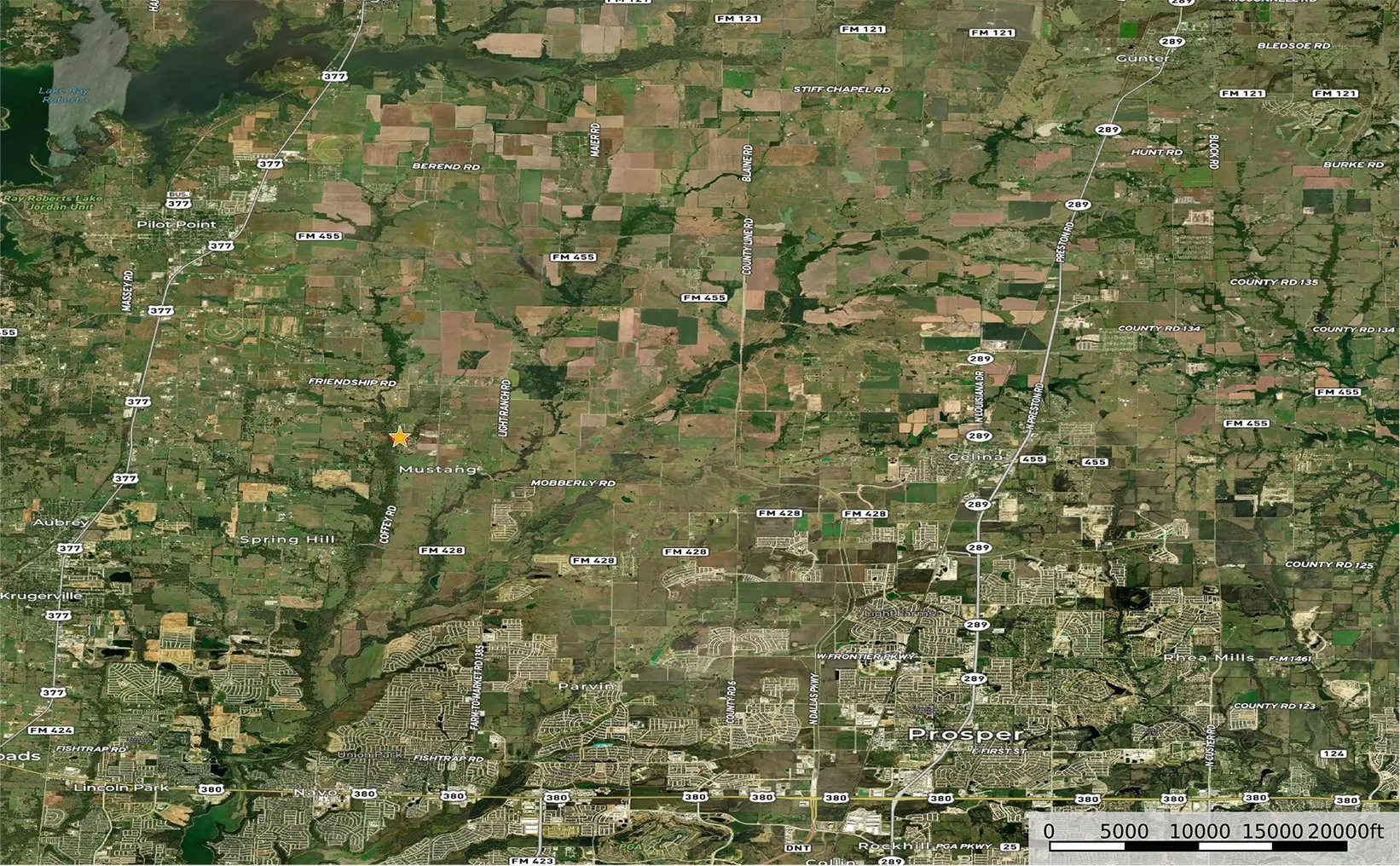 Located just southeast of Pilot Point