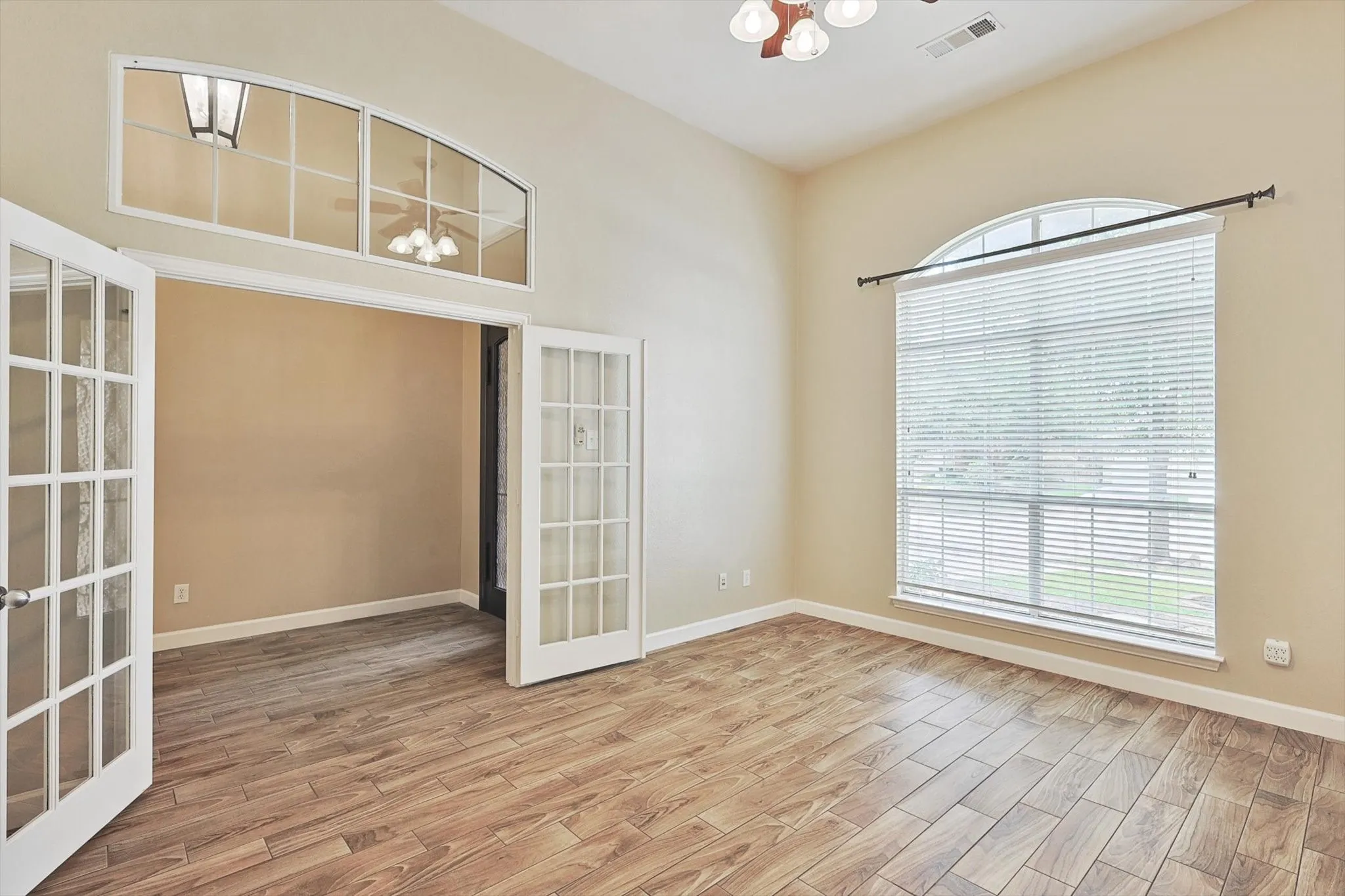 The private study boasts a French Door entry.