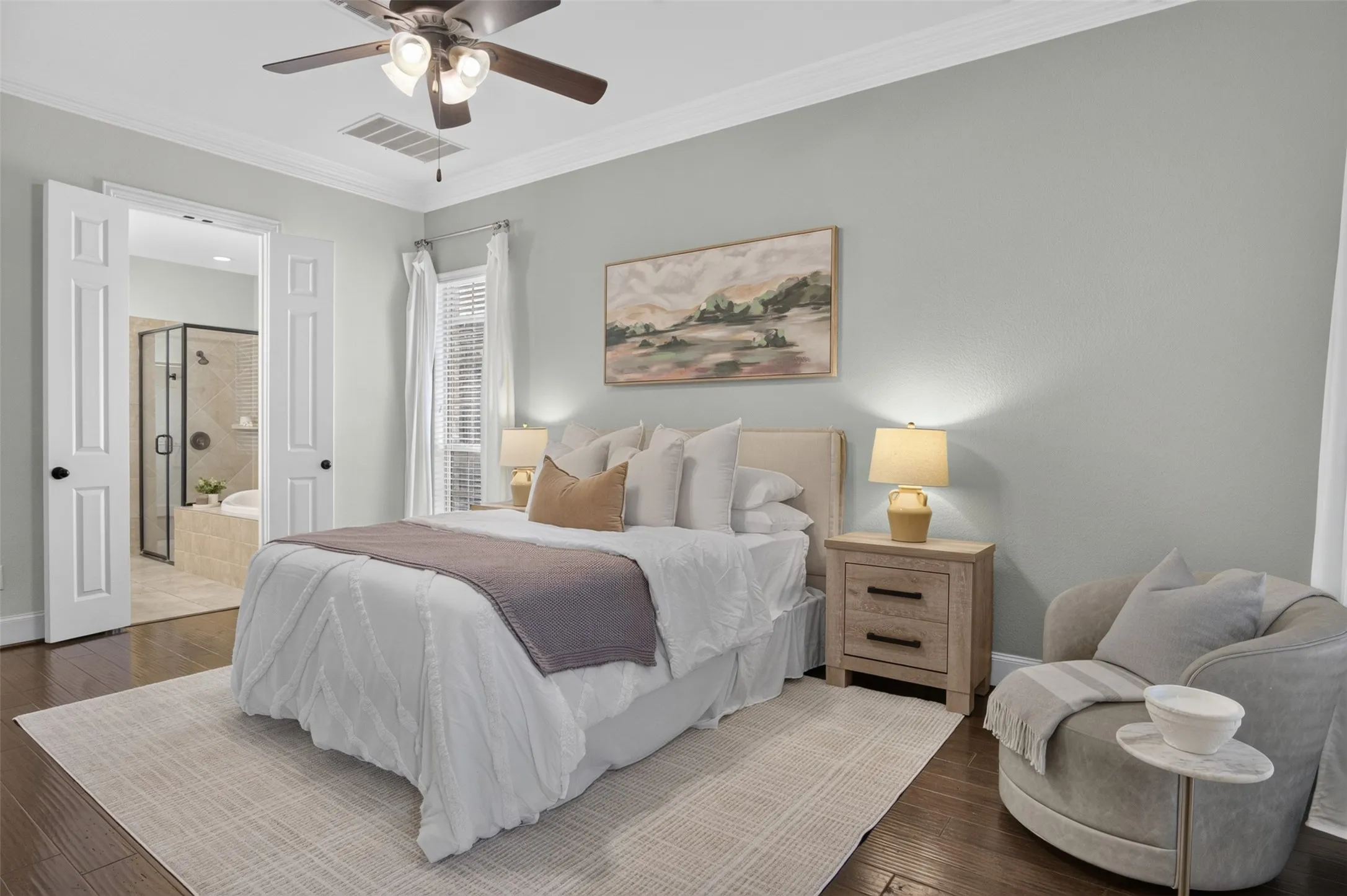 Hardwood-style flooring throughout