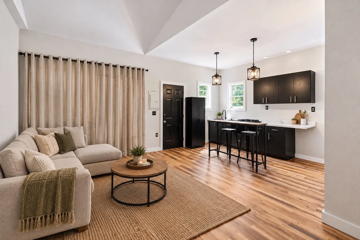 Virtually staged guest quarters