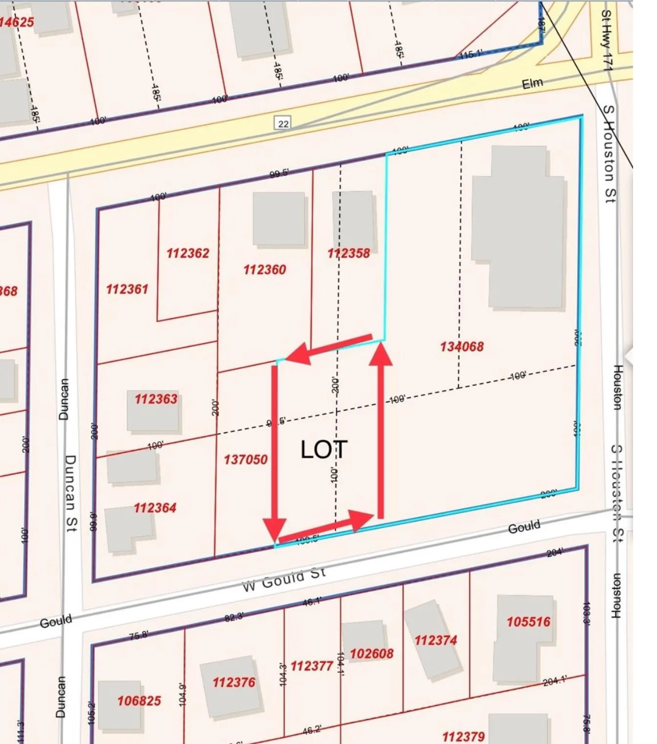 Plat Map. Illustrating lot boundaries and dimensions for the property