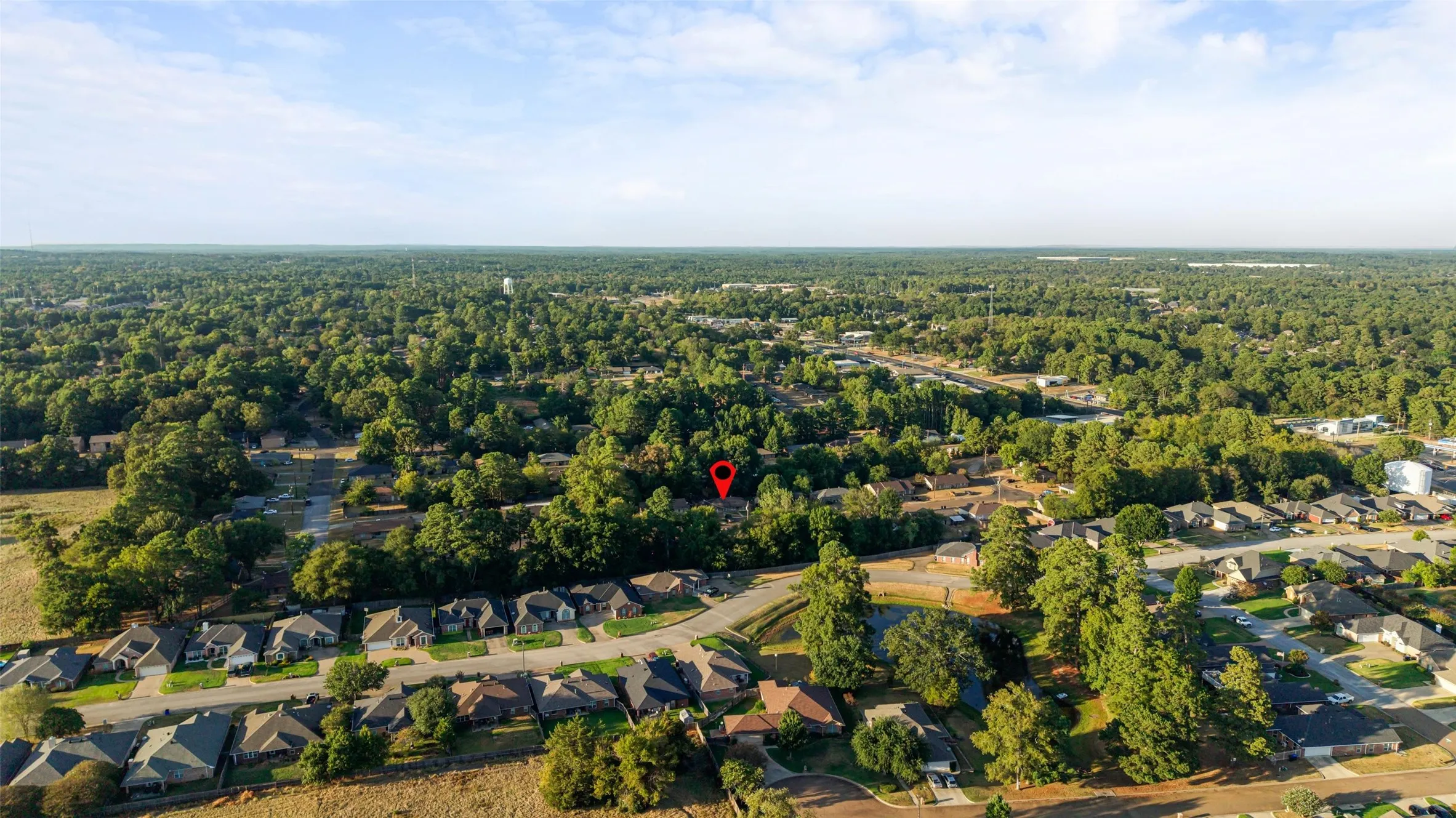 Residential neighborhood featuring mature trees and established homes