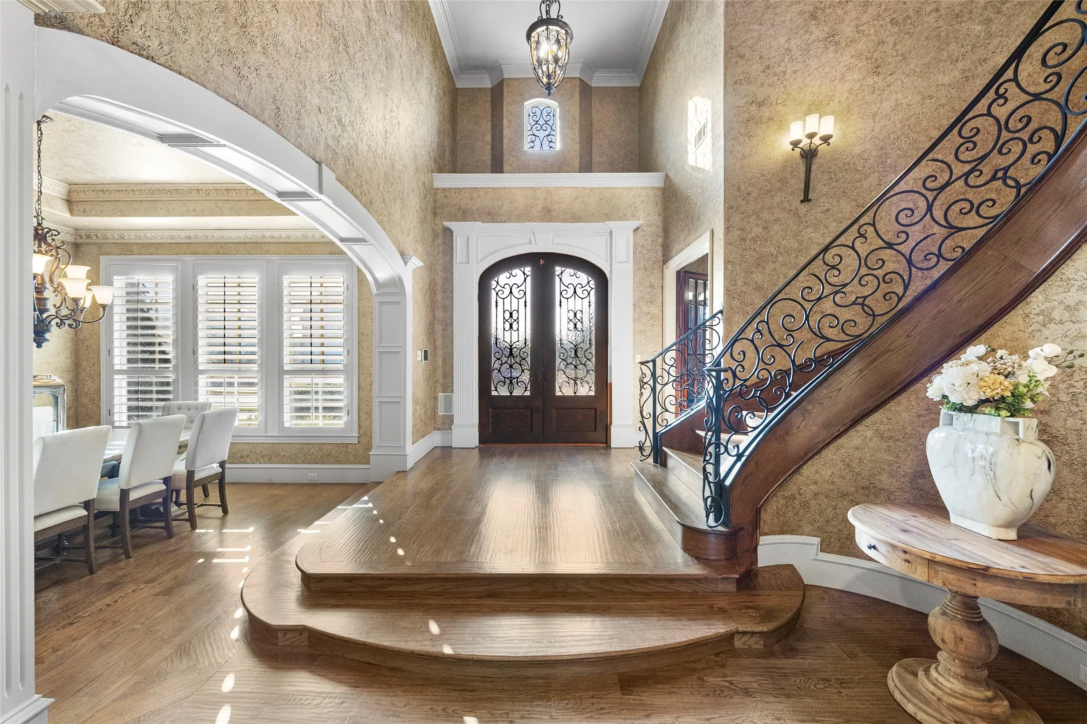 Grand Foyer with double iron doors
