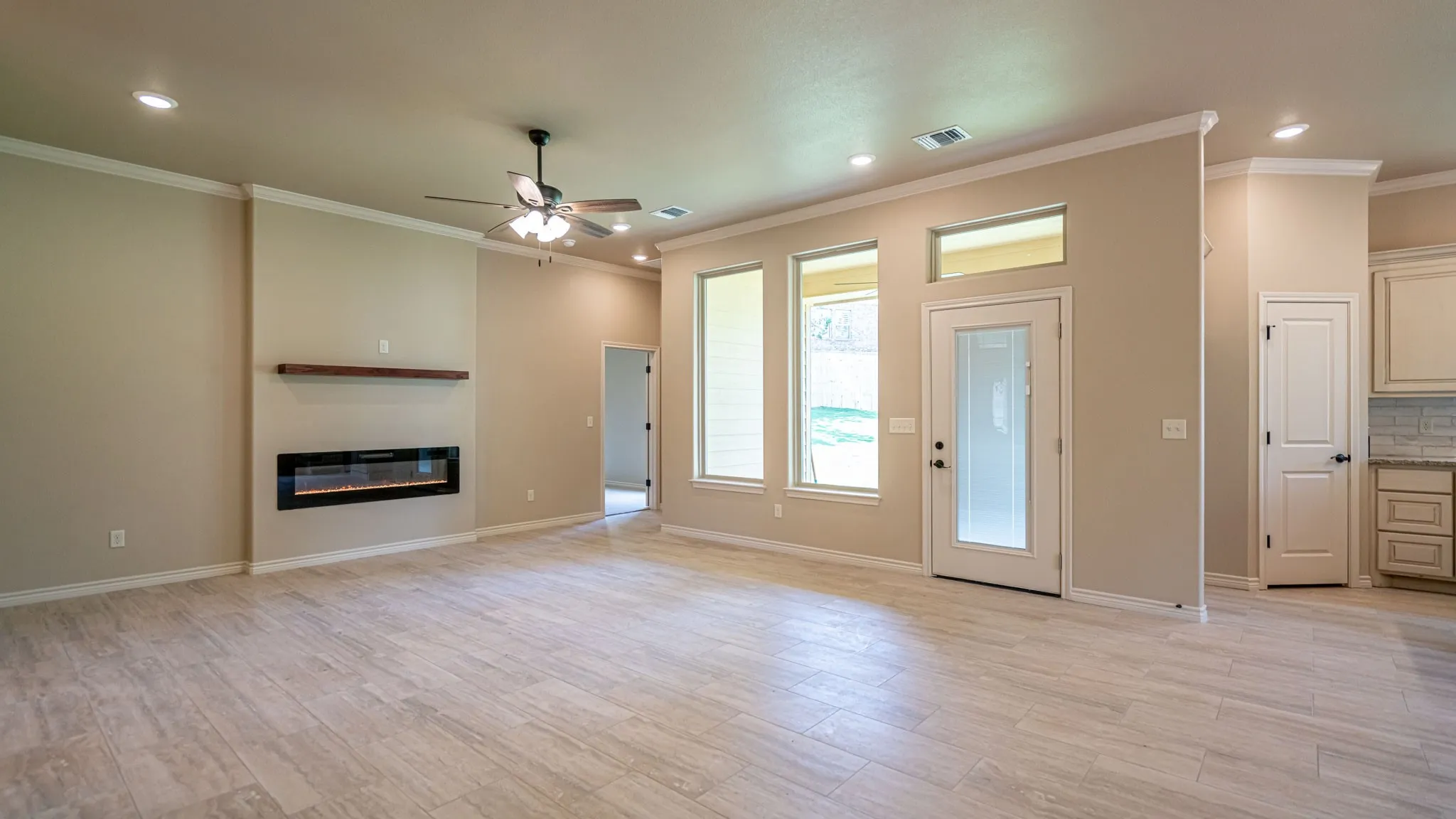 Living room with electric