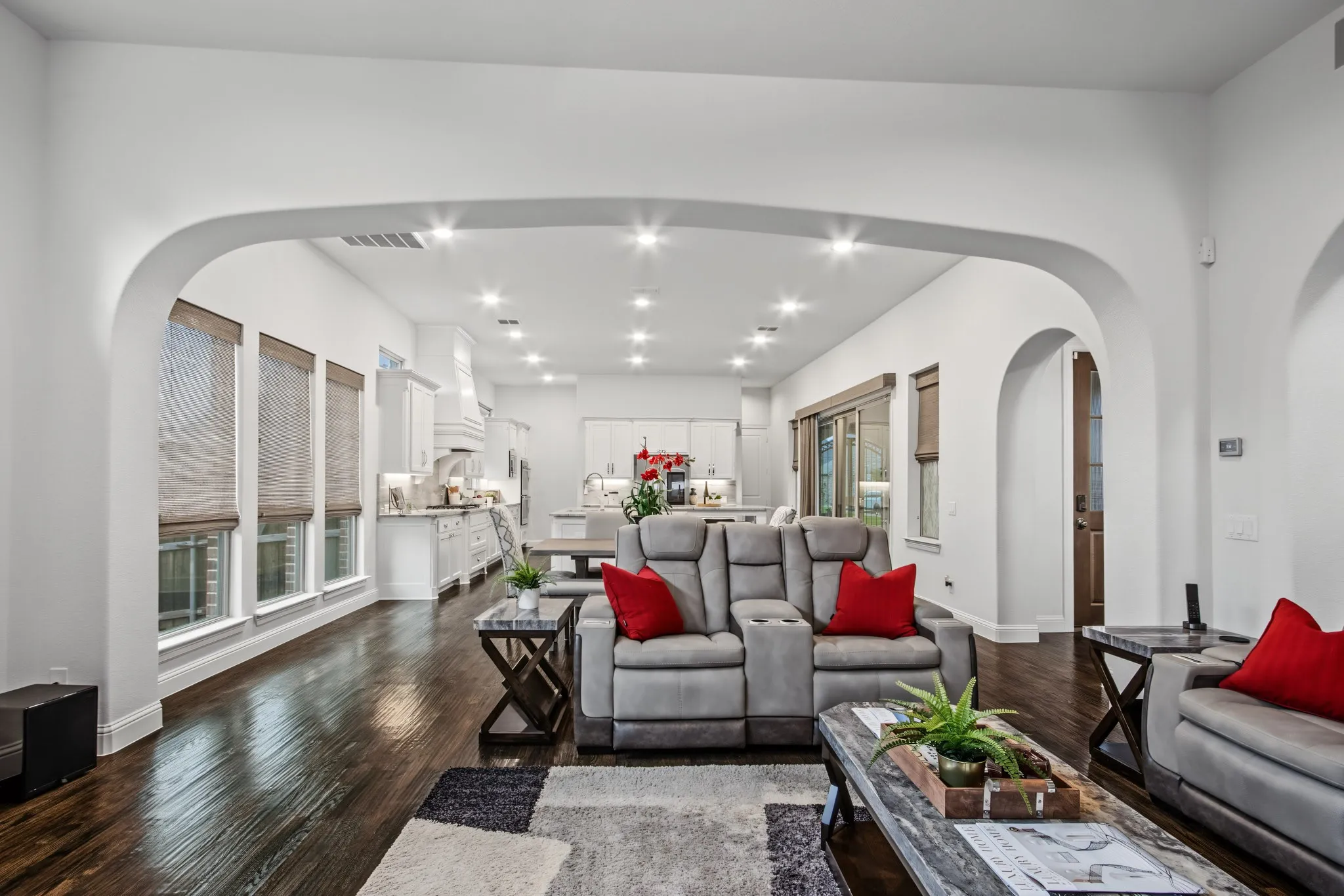 Family Room opens into Dining Area & Kitchen.