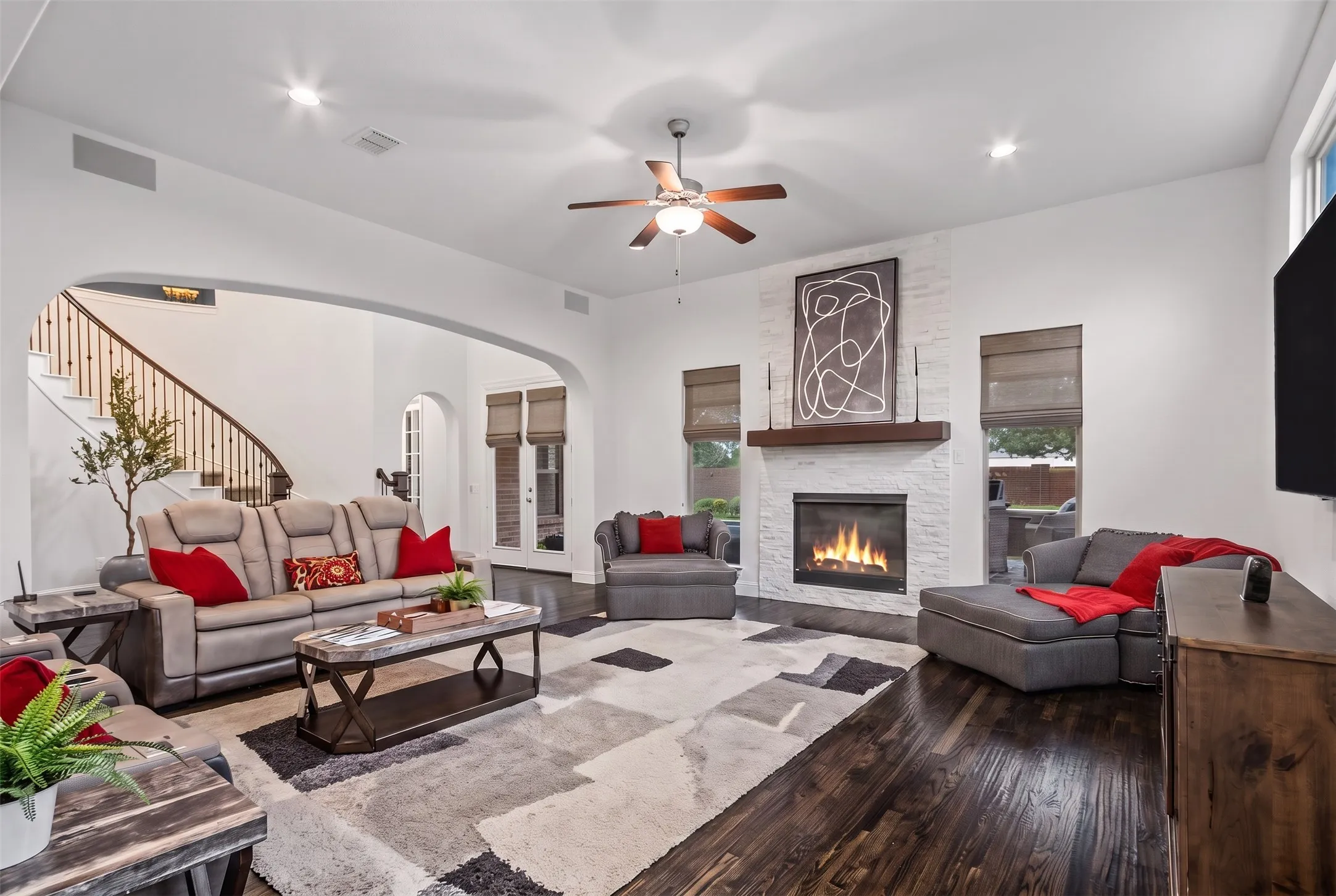 Spacious Family Room with fireplace!