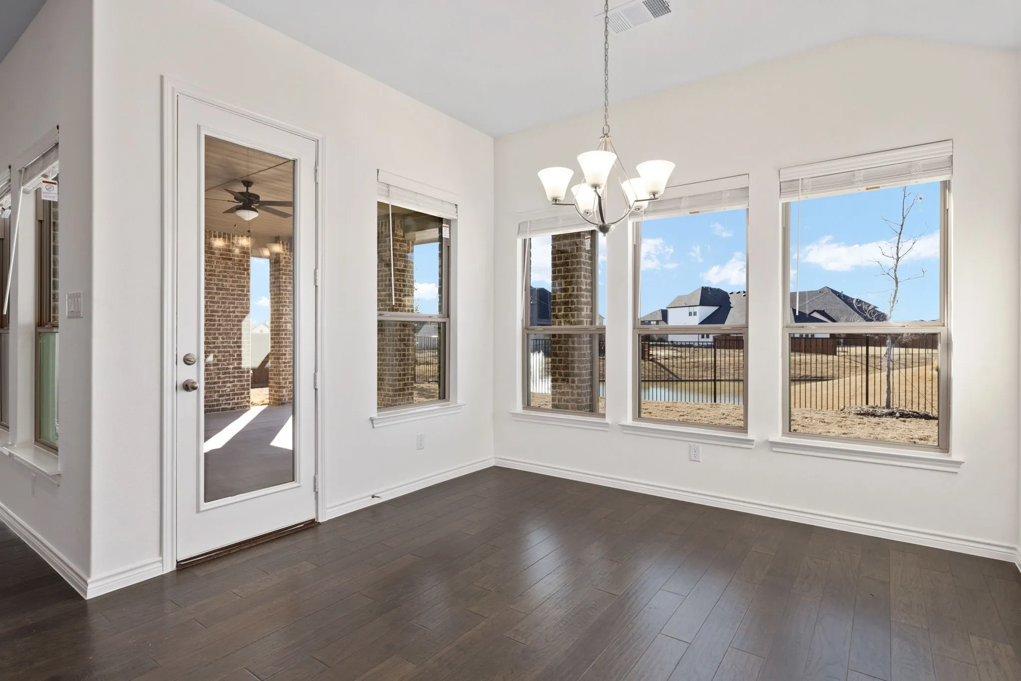 he spacious breakfast nook is perfect for family meals. Tucked next to the gourmet kitchen, this is the perfect place for many family moments.