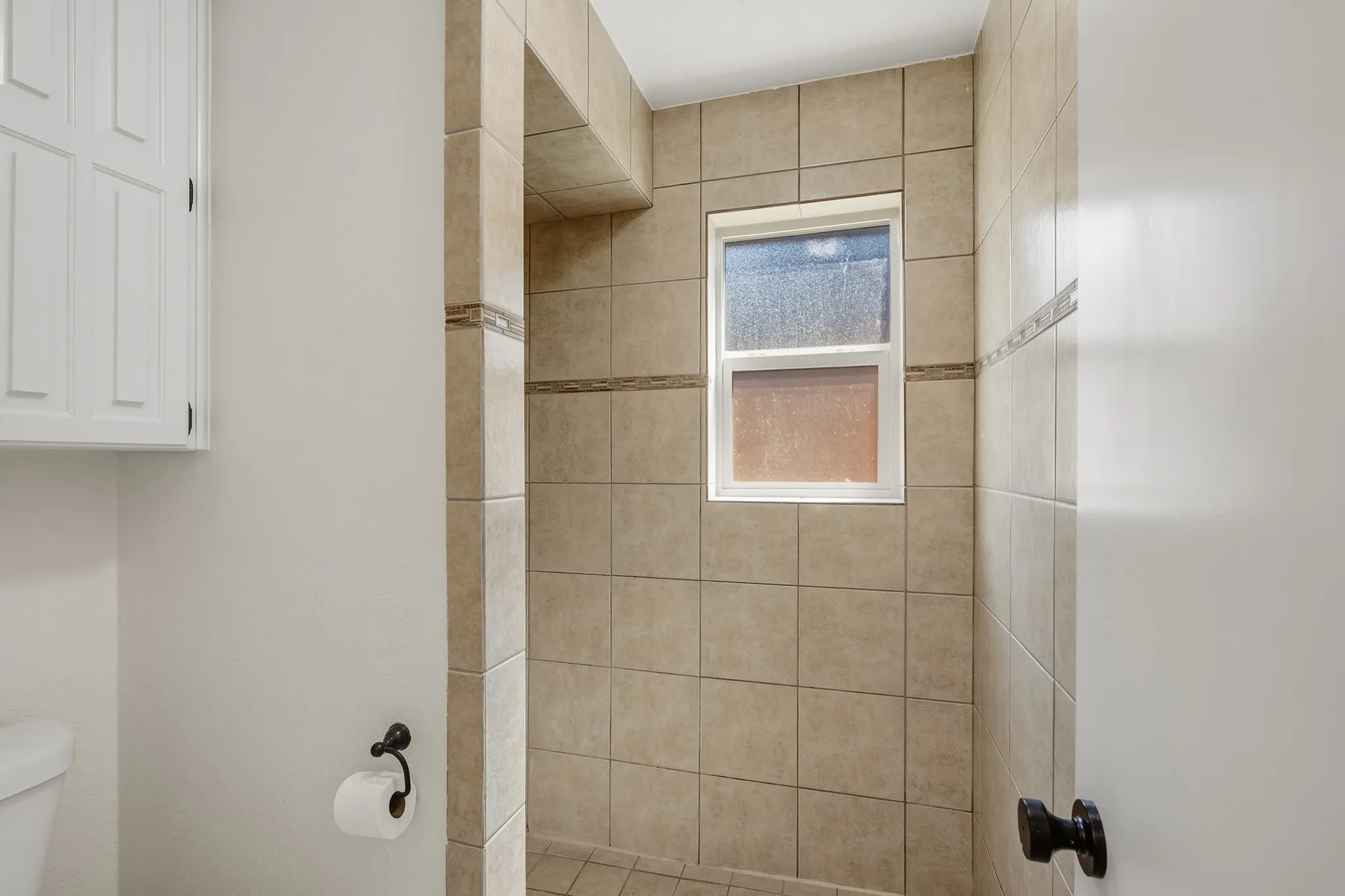 Primary bathroom with walk in shower
