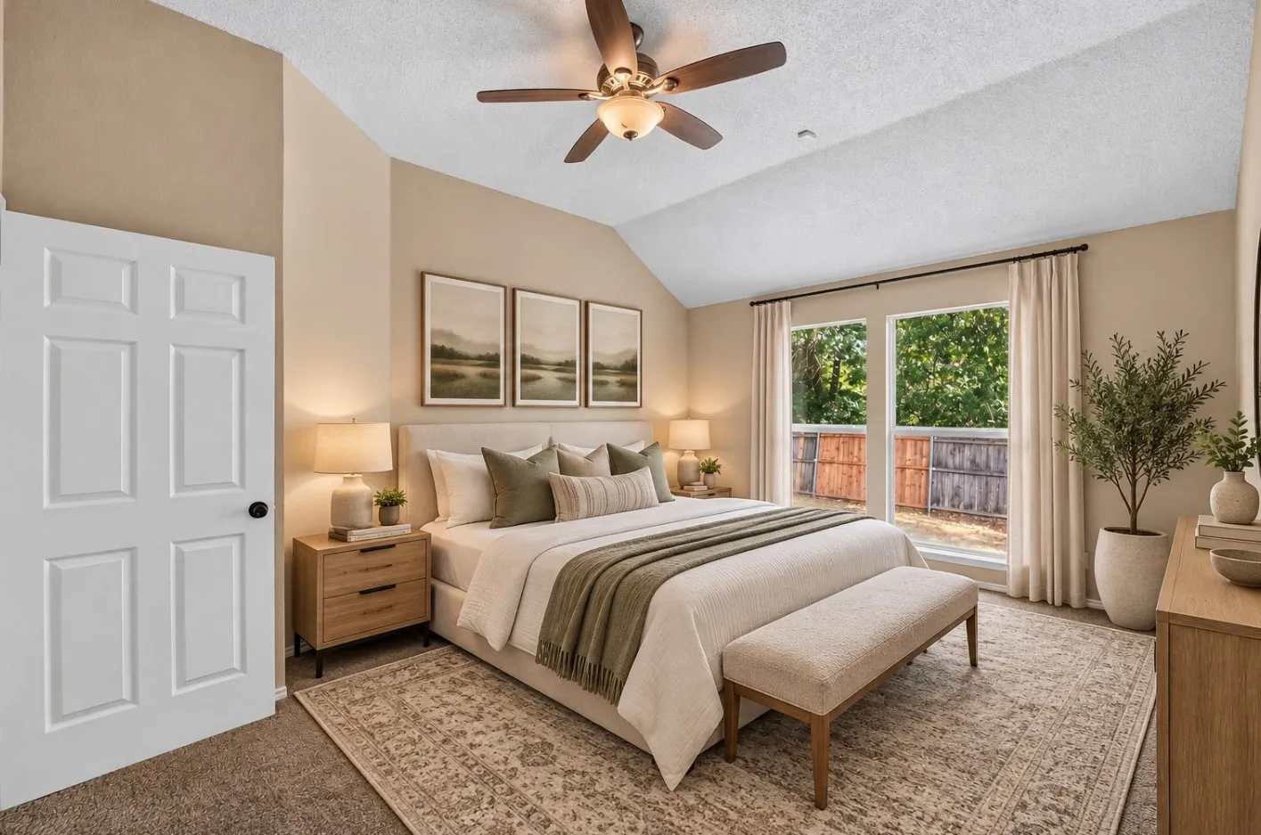 Virtual Staging of Master Bedroom