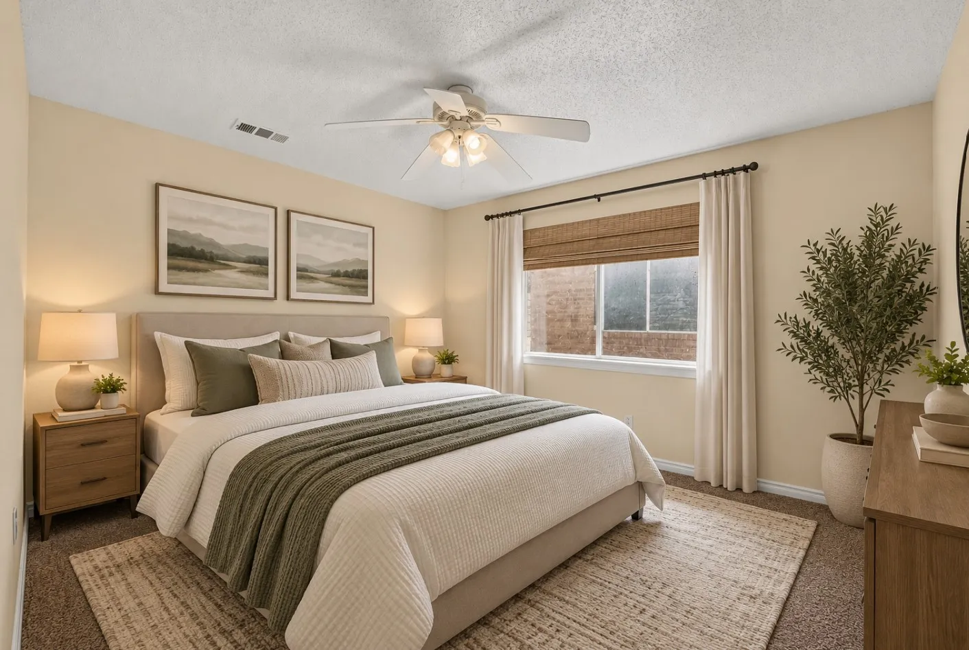 Virtual Staging of Guest Bedroom