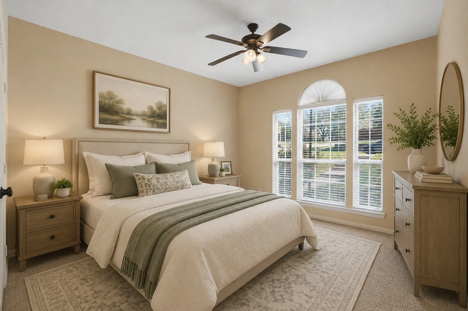 virtually staged secondary bedroom